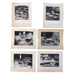 Set of Original Photos of 1930s german garden tubular steel furniture - 1950