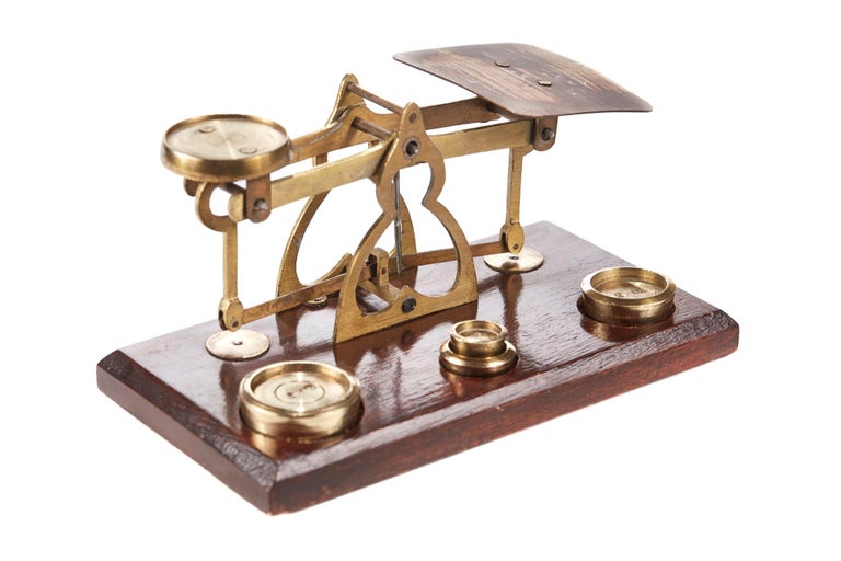 Set of Original Victorian Post Office Scales For Sale at 1stDibs