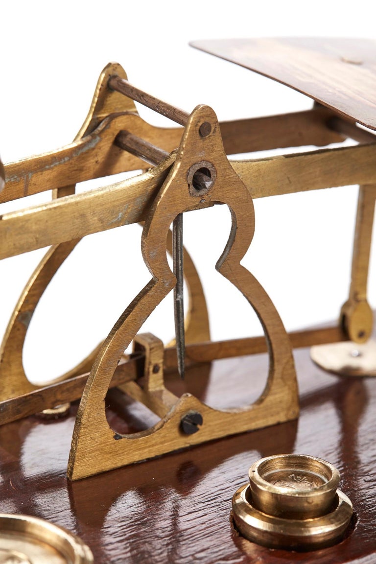 Set of Original Victorian Post Office Scales For Sale at 1stDibs