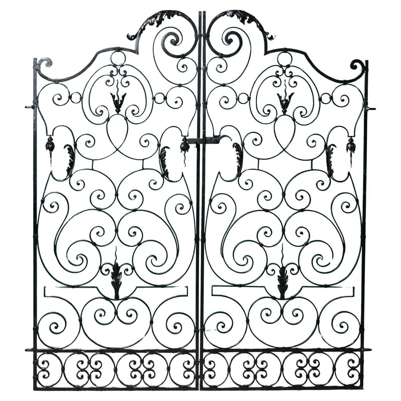Set of Ornate French Reclaimed Pedestrian Gates For Sale