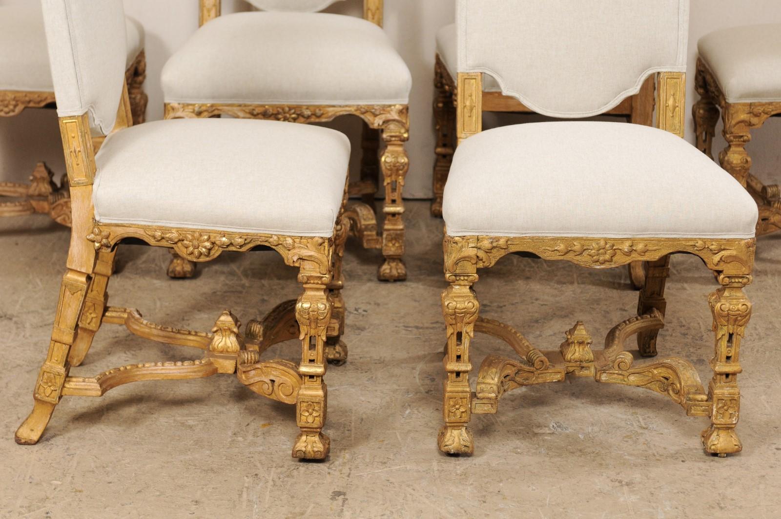 Set of Ornately Carved English 19th Century Renaissance Revival Side Chairs 6