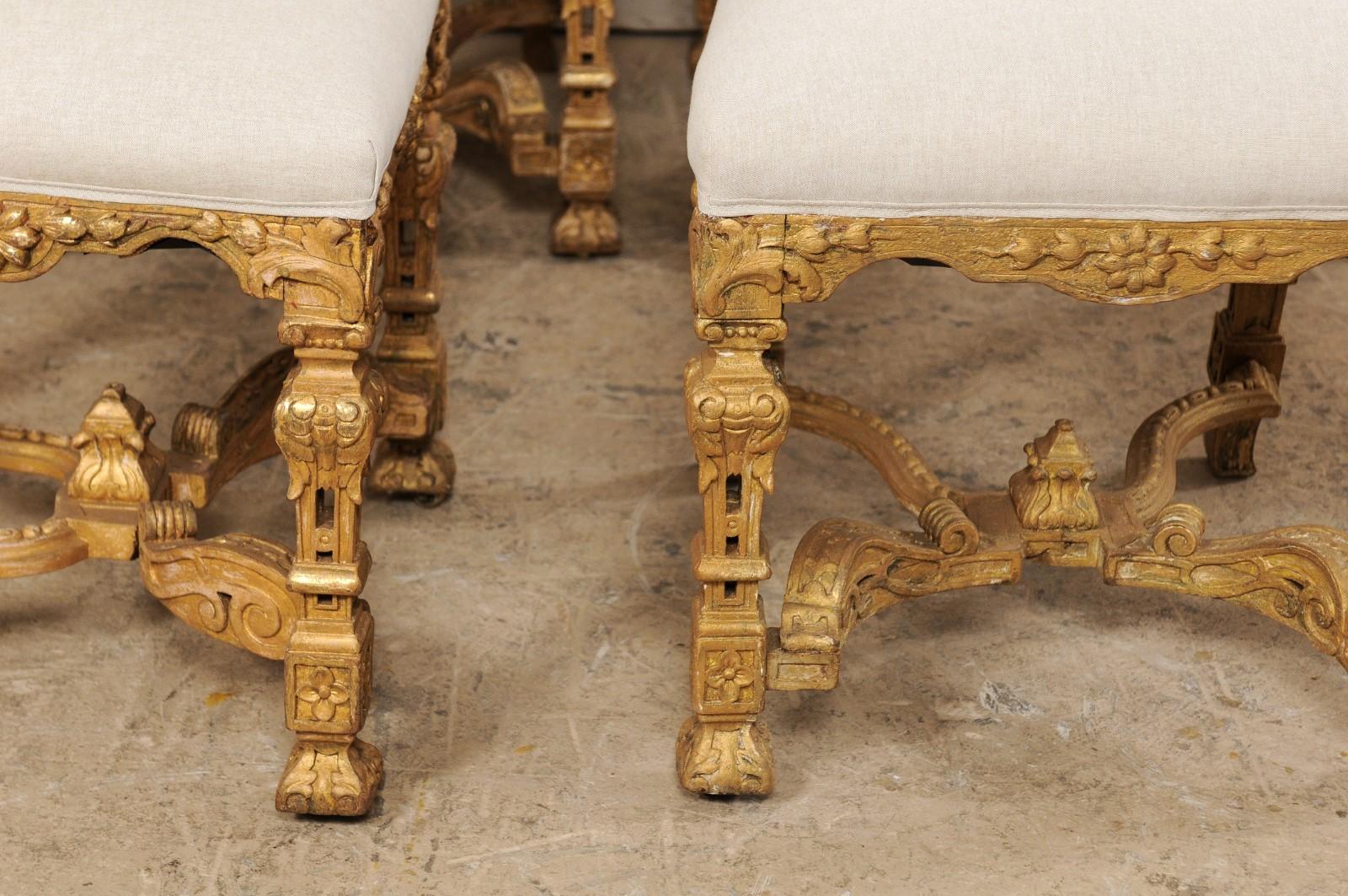 Set of Ornately Carved English 19th Century Renaissance Revival Side Chairs 7