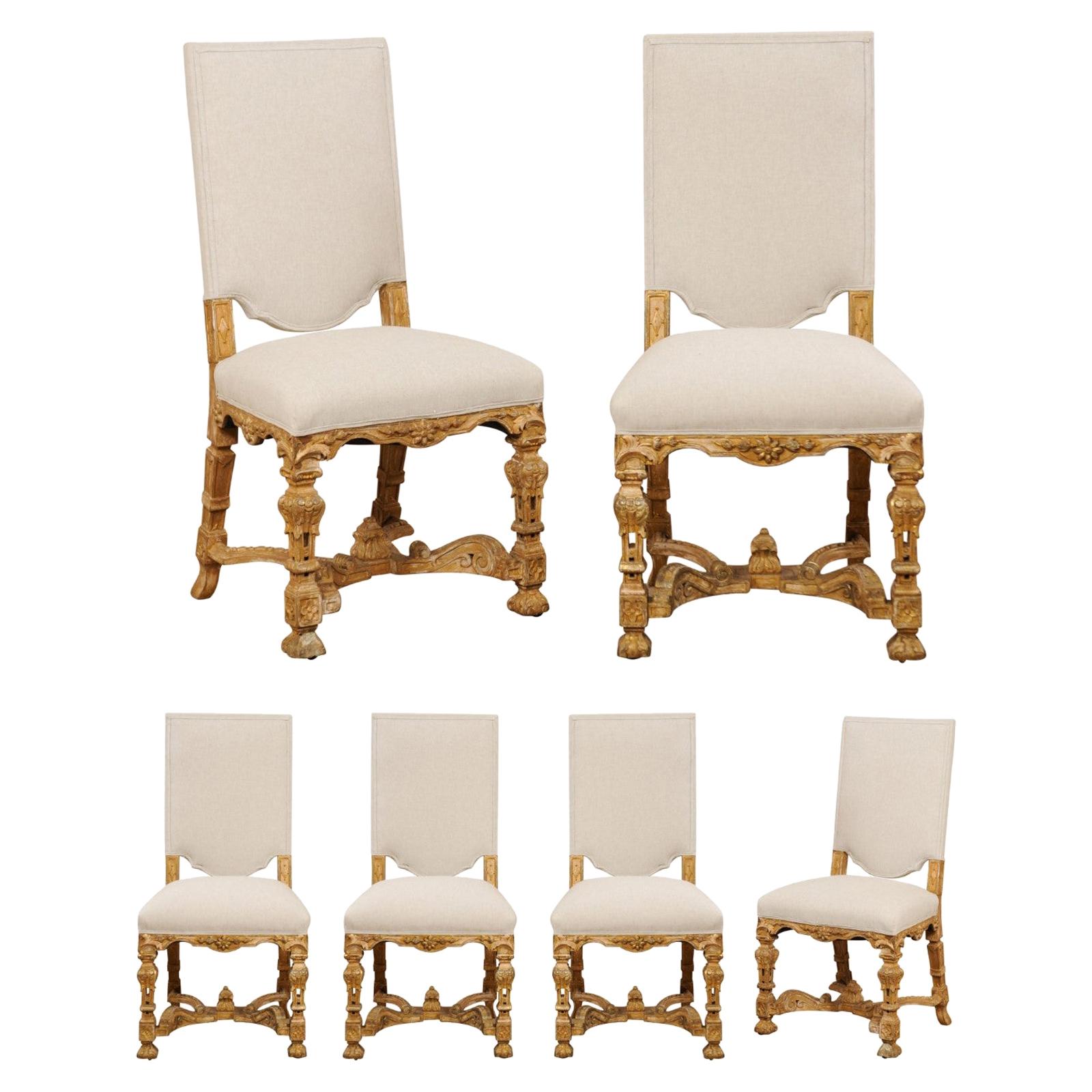 Set of Ornately Carved English 19th Century Renaissance Revival Side Chairs