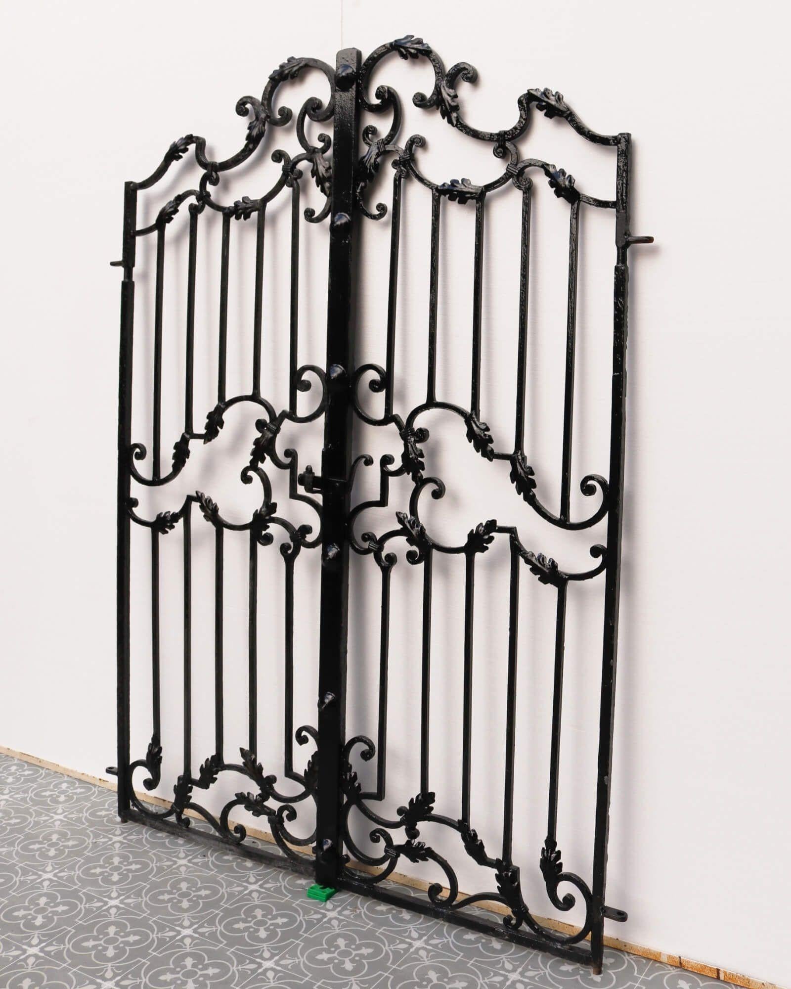 Victorian Set of Ornately Crafted Wrought Iron Garden Gates