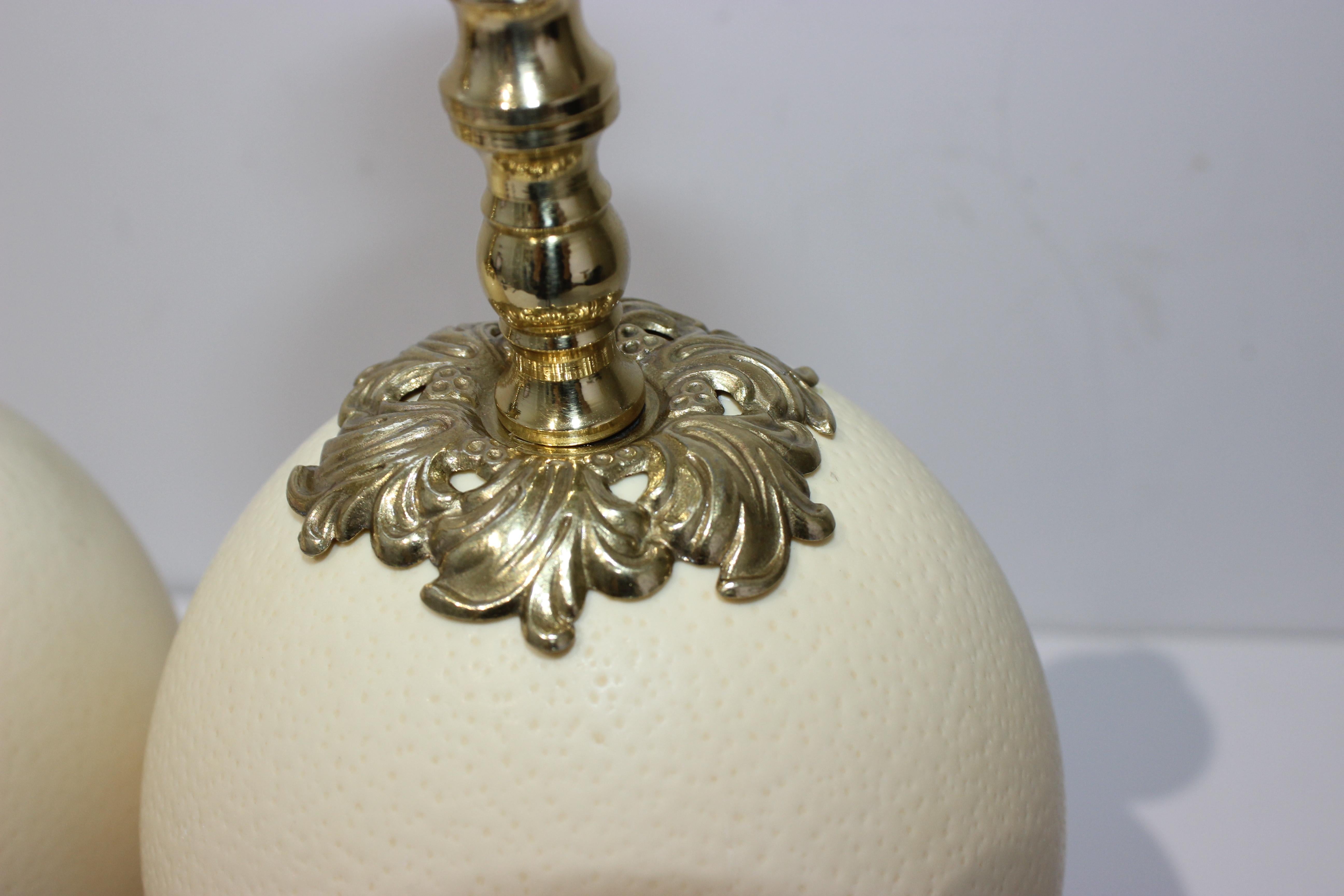 Set of Ostrich Egg Candlesticks Style of Tony Duquette For Sale 1