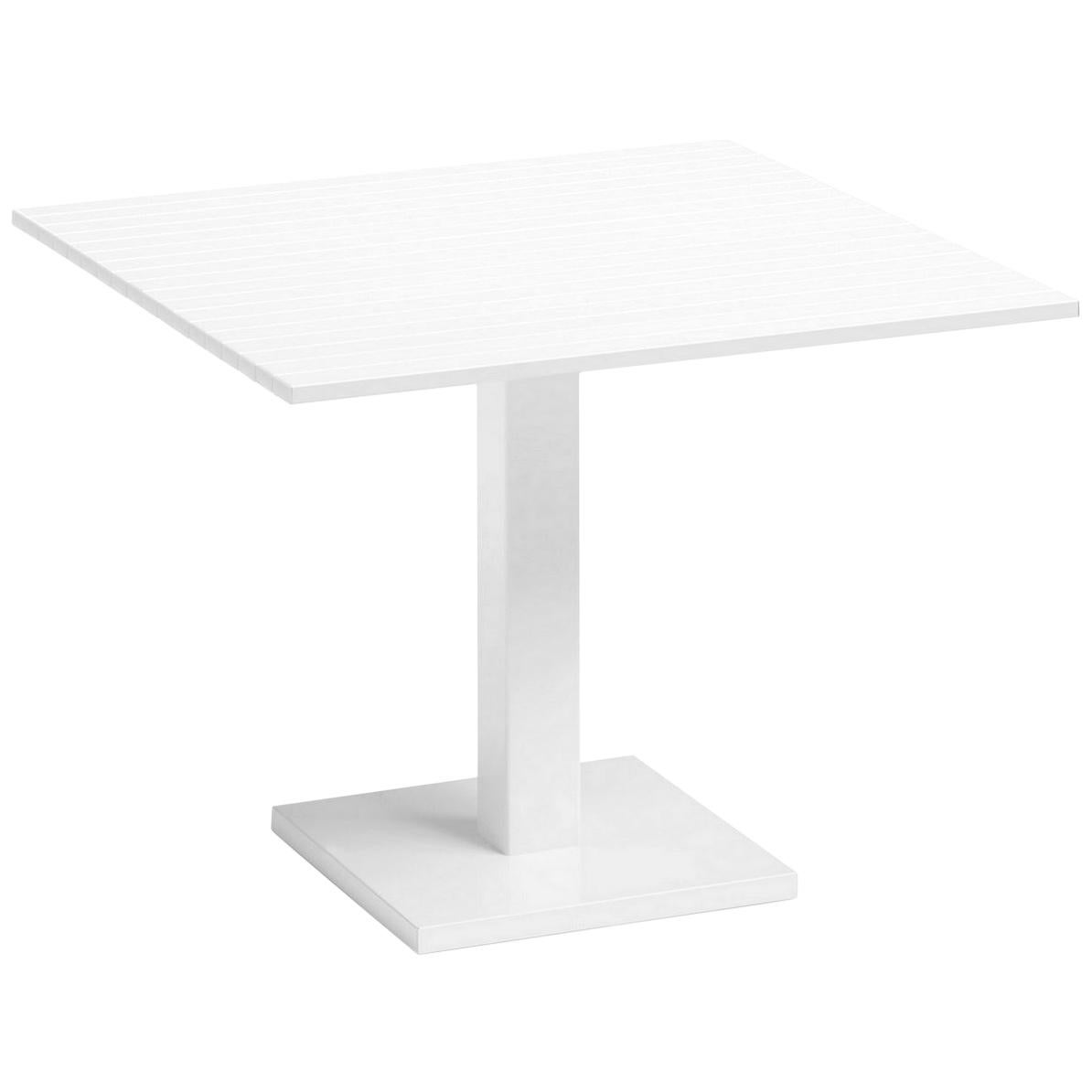 Moderne Ensemble de fauteuils et table d'extérieur pliants blancs pour déjeuner, fabriqués en Italie en vente