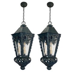 Set of Outdoor Verdigris Lanterns, Sold Individually