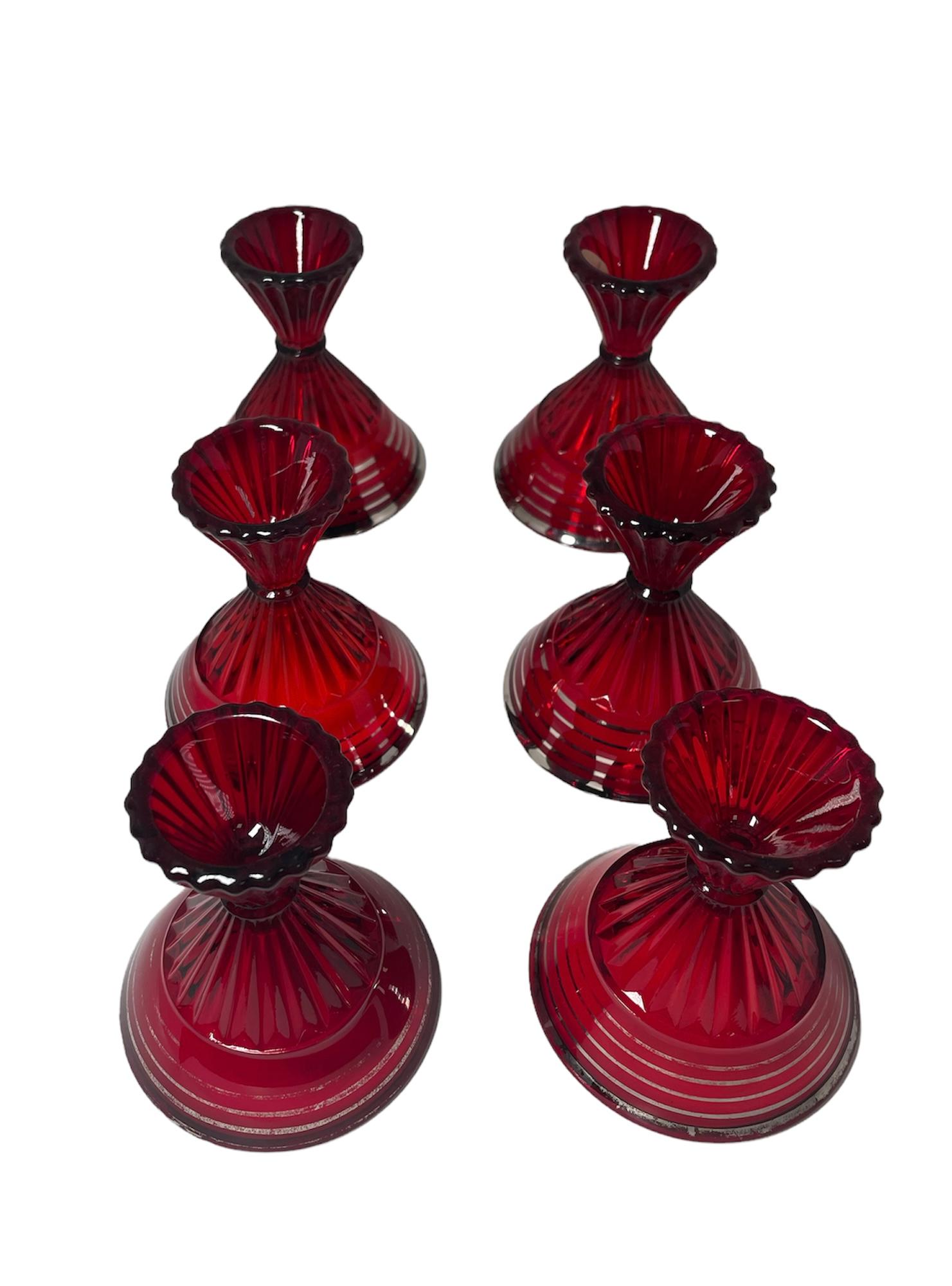 vintage ruby red glassware