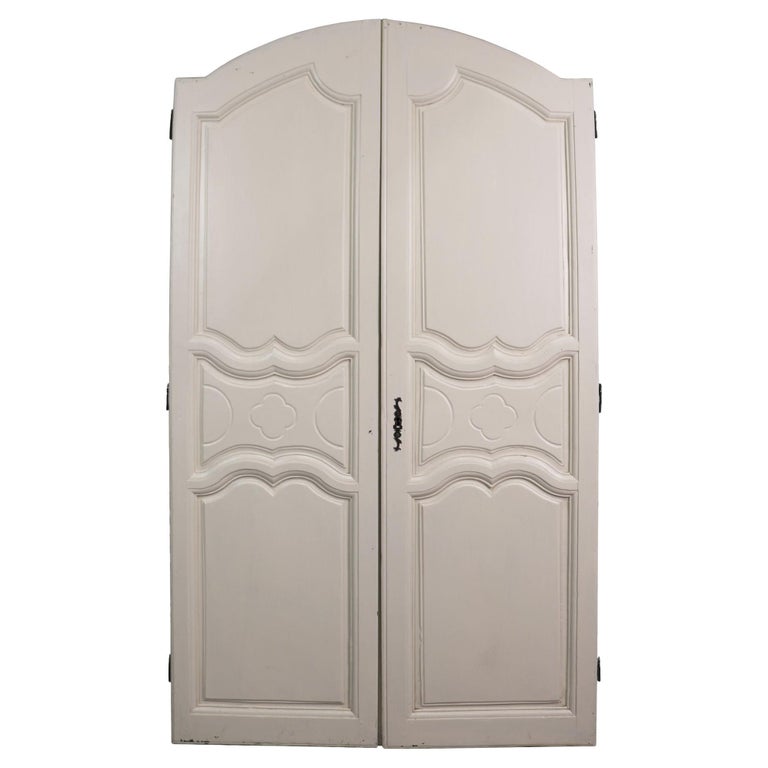 Set of Painted French Cupboard Doors For Sale at 1stDibs
