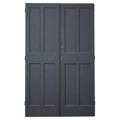 Ensemble de portes d
armoire victorienne en pin peint et récupéré