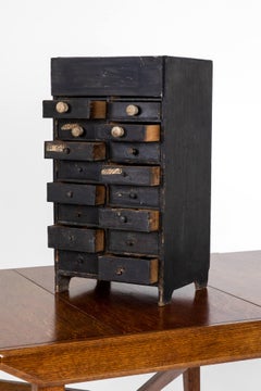 Set of Painted Pine Watchmaker’s Drawers, circa 1920
