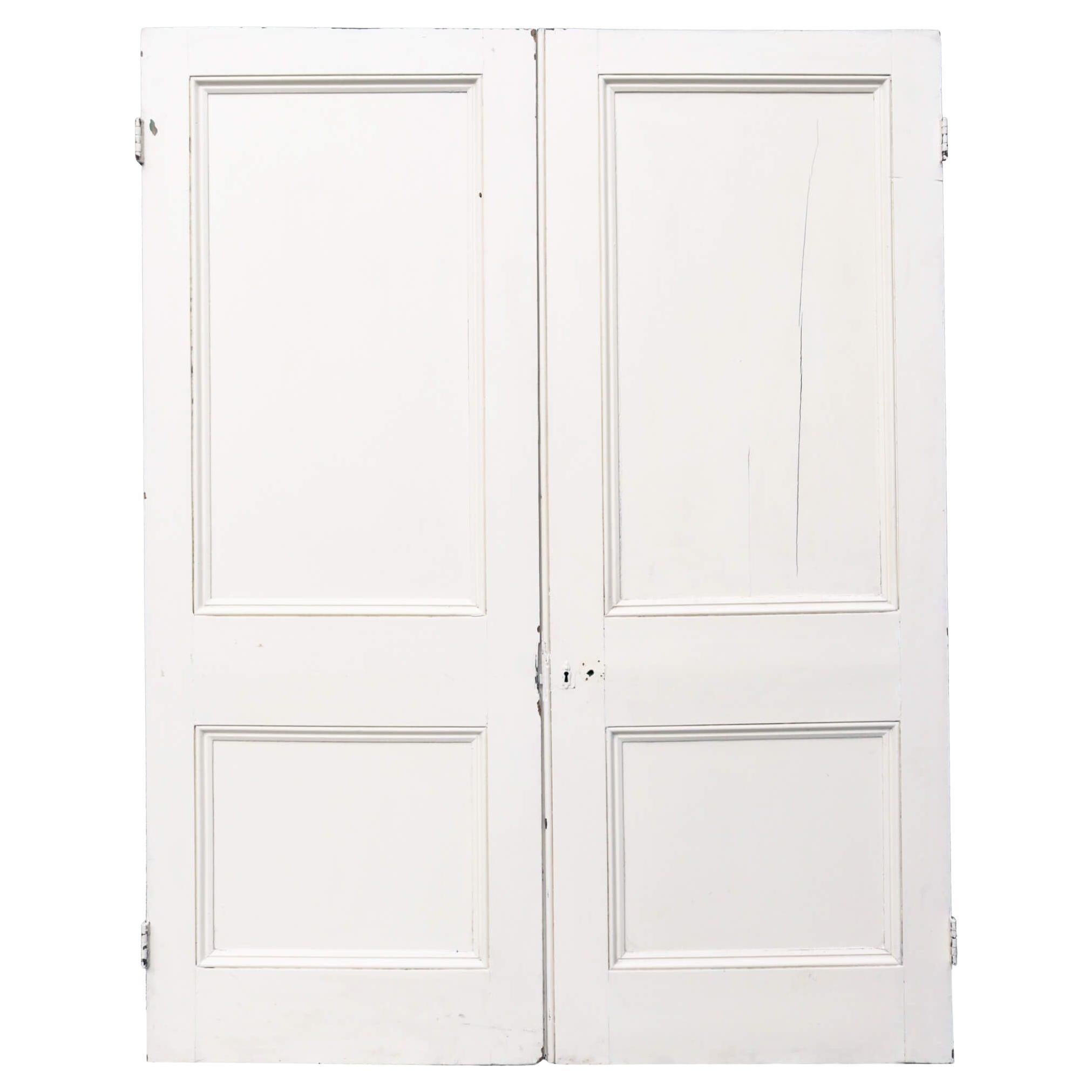 Set of Painted Victorian Reclaimed Double Doors