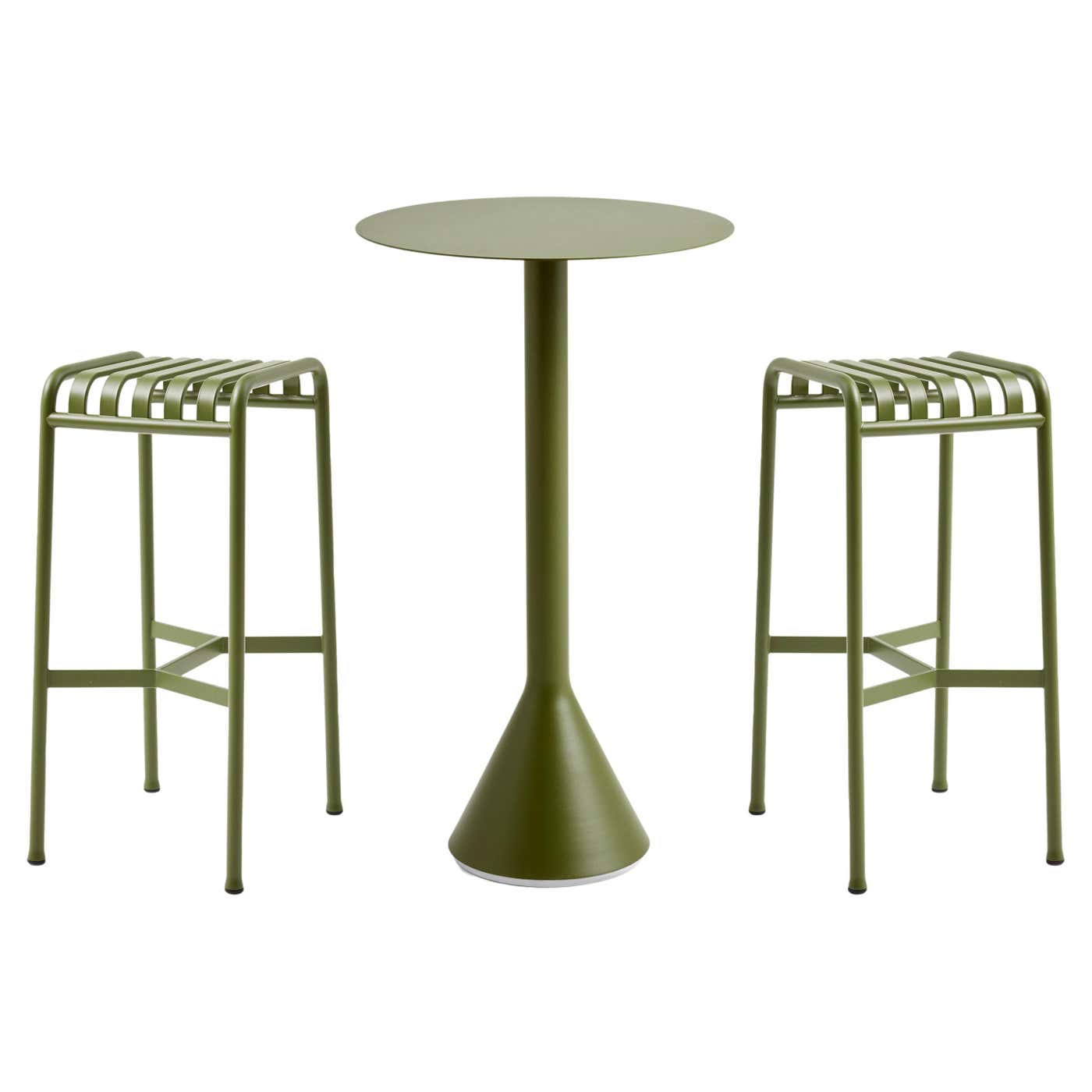 Set of Palissade Cone Table and Bar Stools-olive-by Ronan/Erwan ...