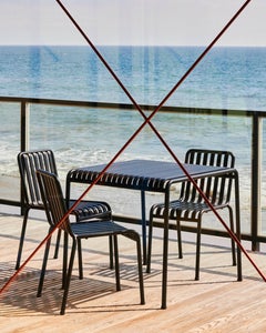 Set of Palissade Table & Chairs, Anthracite by Ronan/Erwan Bouroullec for Hay