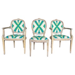 Ensemble de 8 chaises en faux bois de Palm Beach Regency