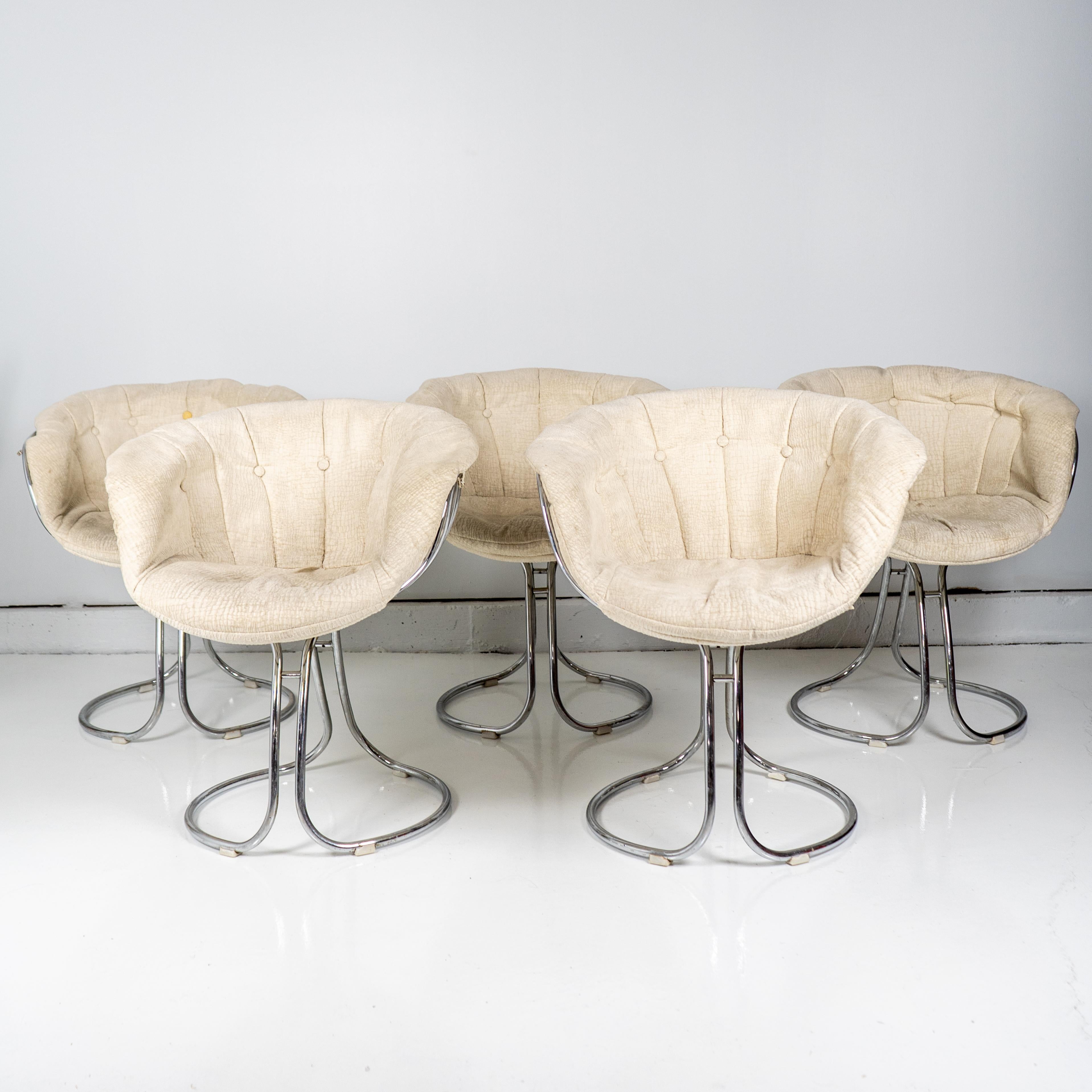 Space Age Set of Pan Am Chairs, Gastone Rinaldi for Rima, Italy, 1970s