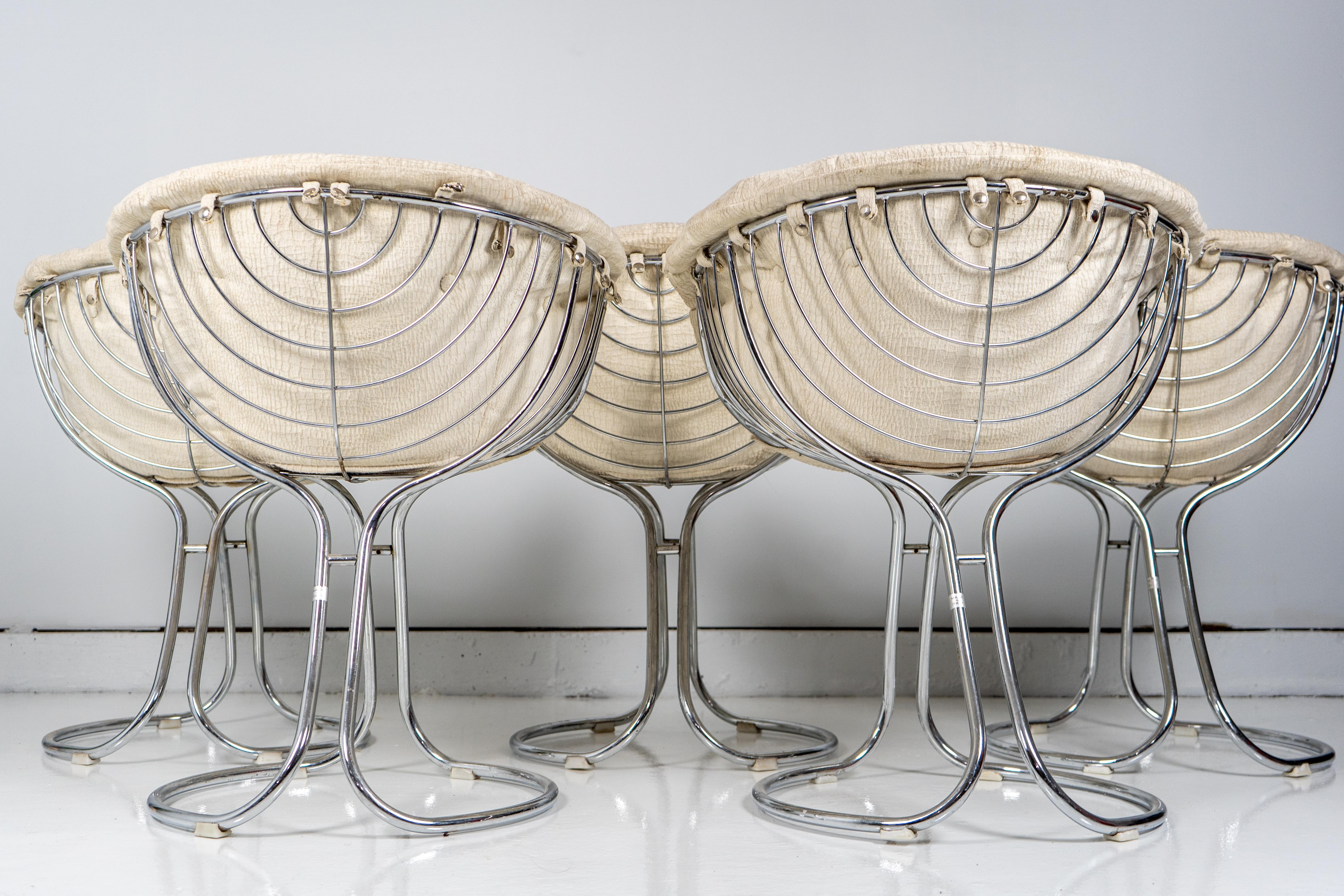 Italian Set of Pan Am Chairs, Gastone Rinaldi for Rima, Italy, 1970s