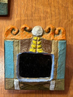 Set of Papier-mâché mirror by les Argonautes, France 1970's