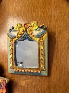 Set of Papier-mâché mirror by les Argonautes, France 1970's