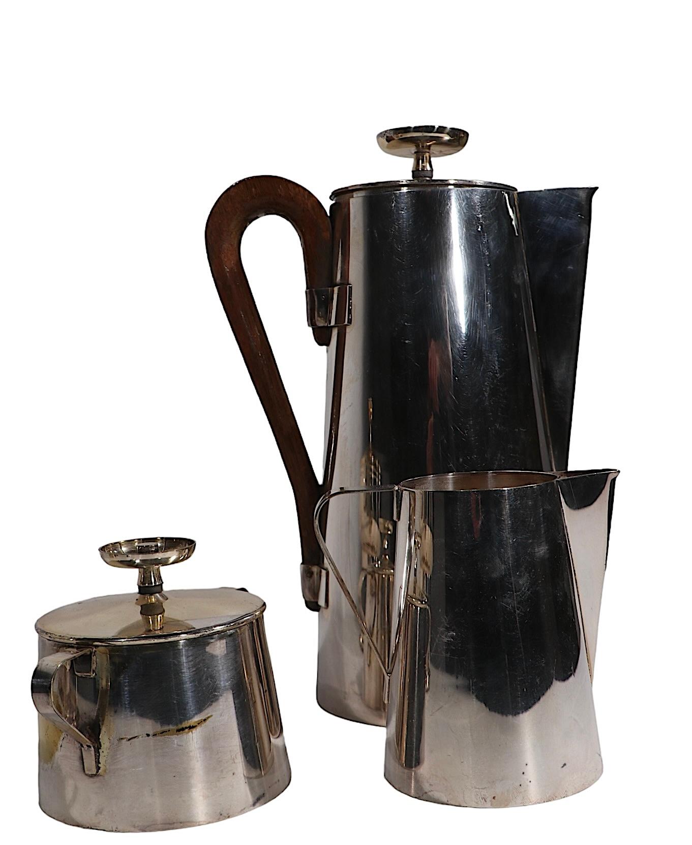 Set of Parzinger Design for Silversmiths Mueck Cary Serveware c. 1950/60's For Sale 5