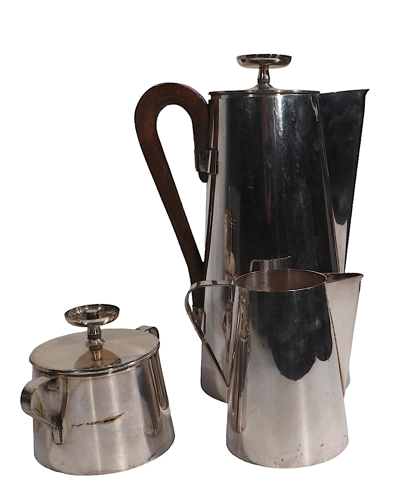 20th Century Set of Parzinger Design for Silversmiths Mueck Cary Serveware c. 1950/60's For Sale
