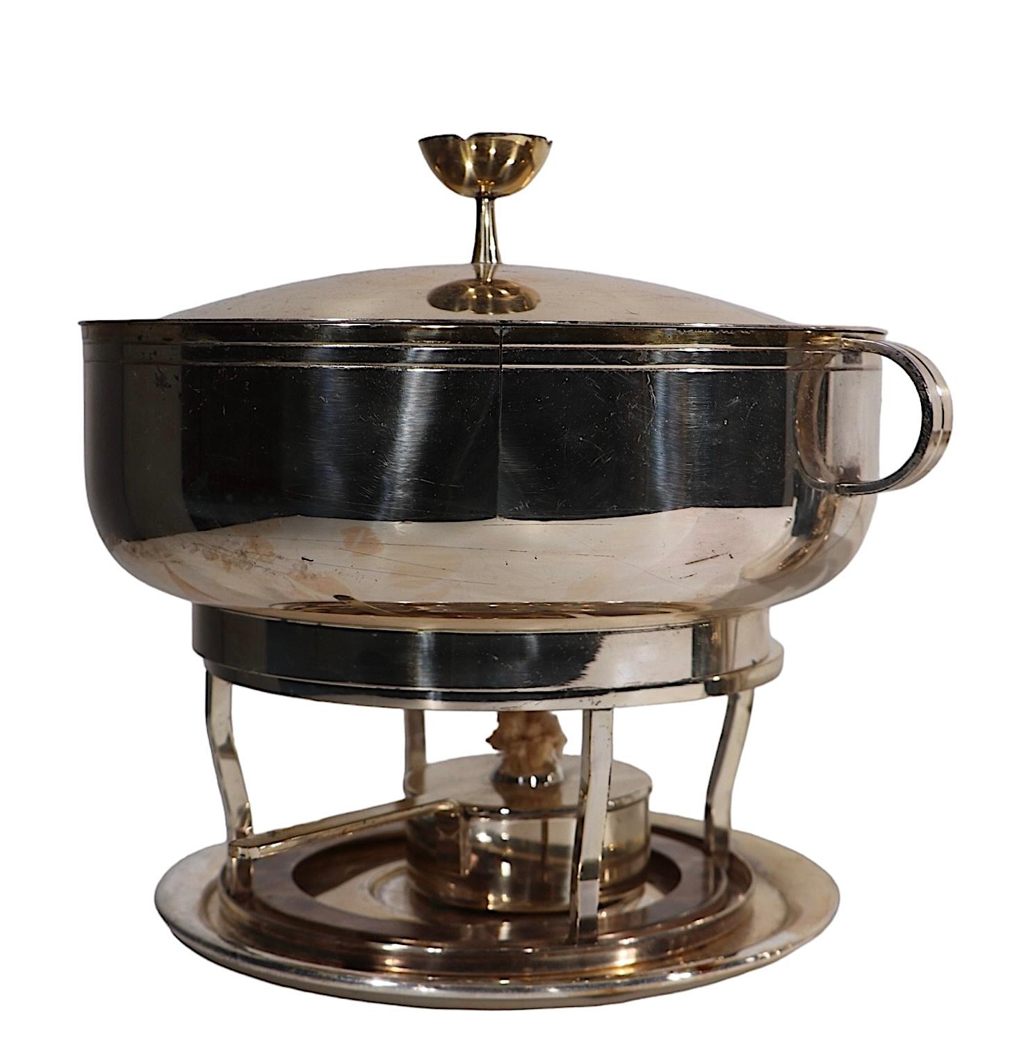 Silver Plate Set of Parzinger Design for Silversmiths Mueck Cary Serveware c. 1950/60's For Sale