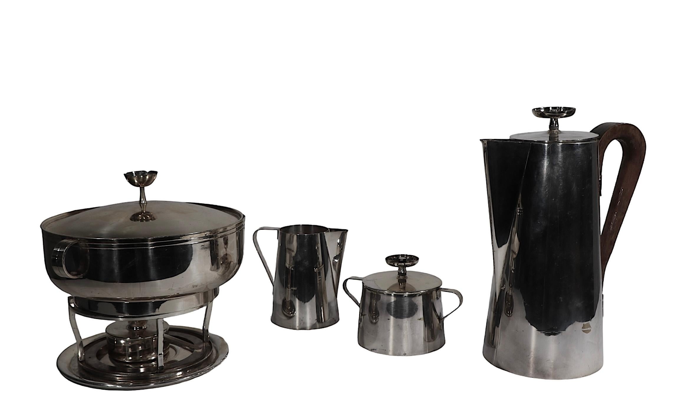 Set of Parzinger Design for Silversmiths Mueck Cary Serveware c. 1950/60's For Sale 2