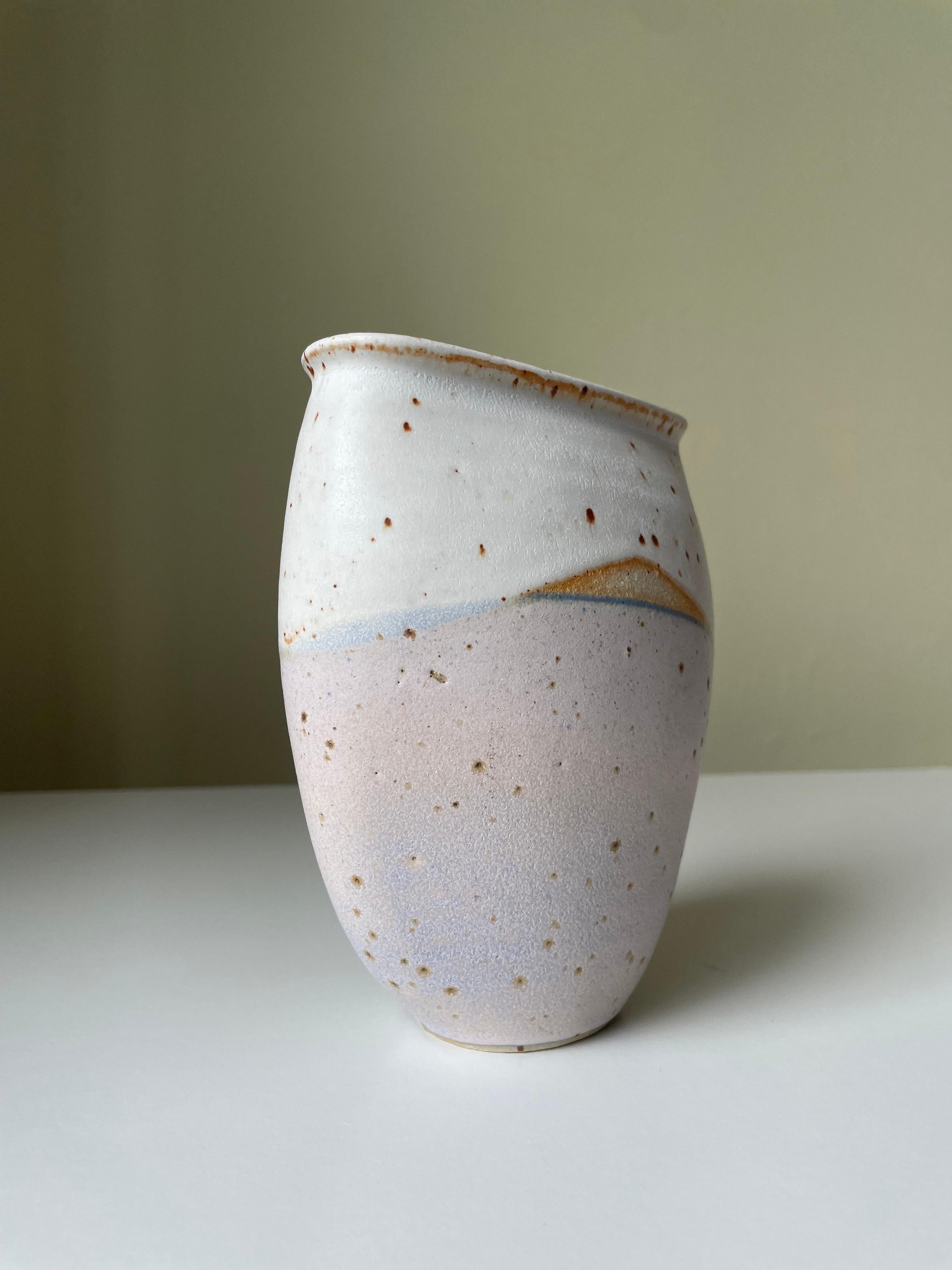Contemporary Set of Pastel Glazed Nordic Modern Ceramic Vases, 2000s For Sale
