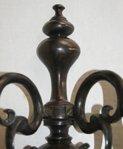 Set of Patinated Bronze Dutch Sconces, Sold Per Pair