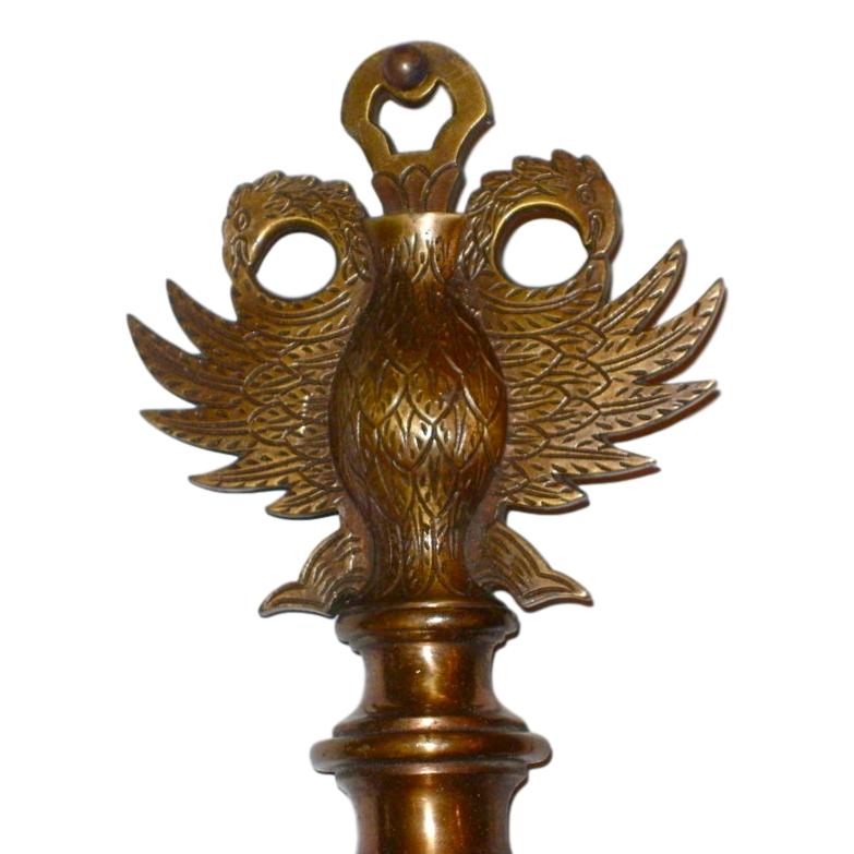 Set of Patinated Bronze Dutch Sconces, Sold Per Pair In Good Condition For Sale In New York, NY