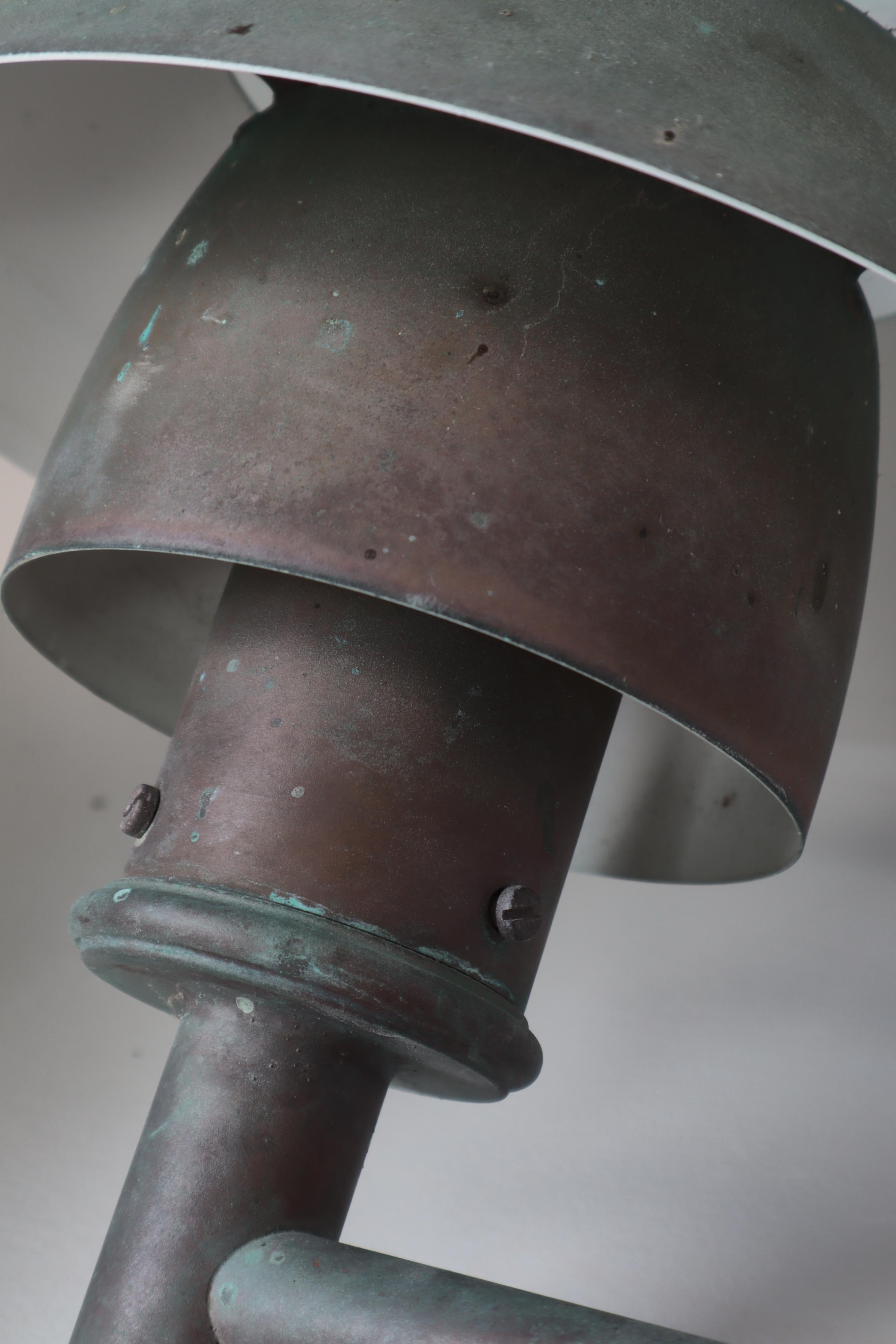 Set of Patinated Copper Outdoor PH-lamps, Poul Henningesen, Louis Poulsen, 1970s For Sale 4