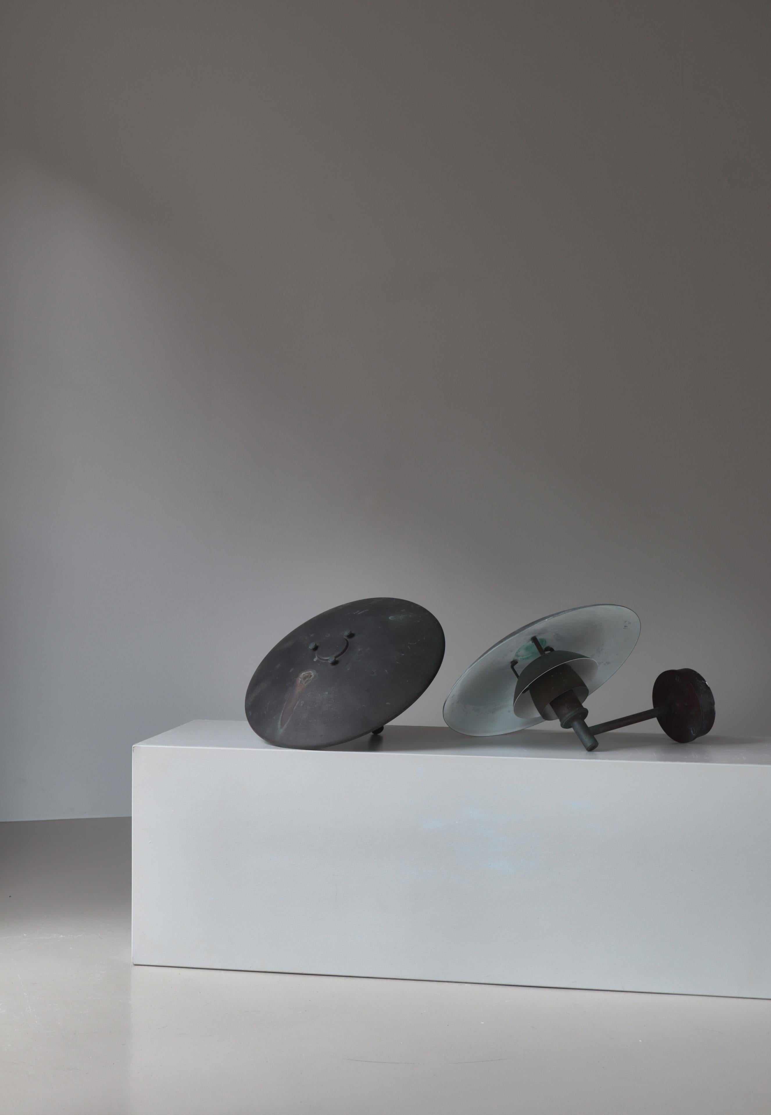 Set of Patinated Copper Outdoor PH-lamps, Poul Henningesen, Louis Poulsen, 1970s For Sale 12