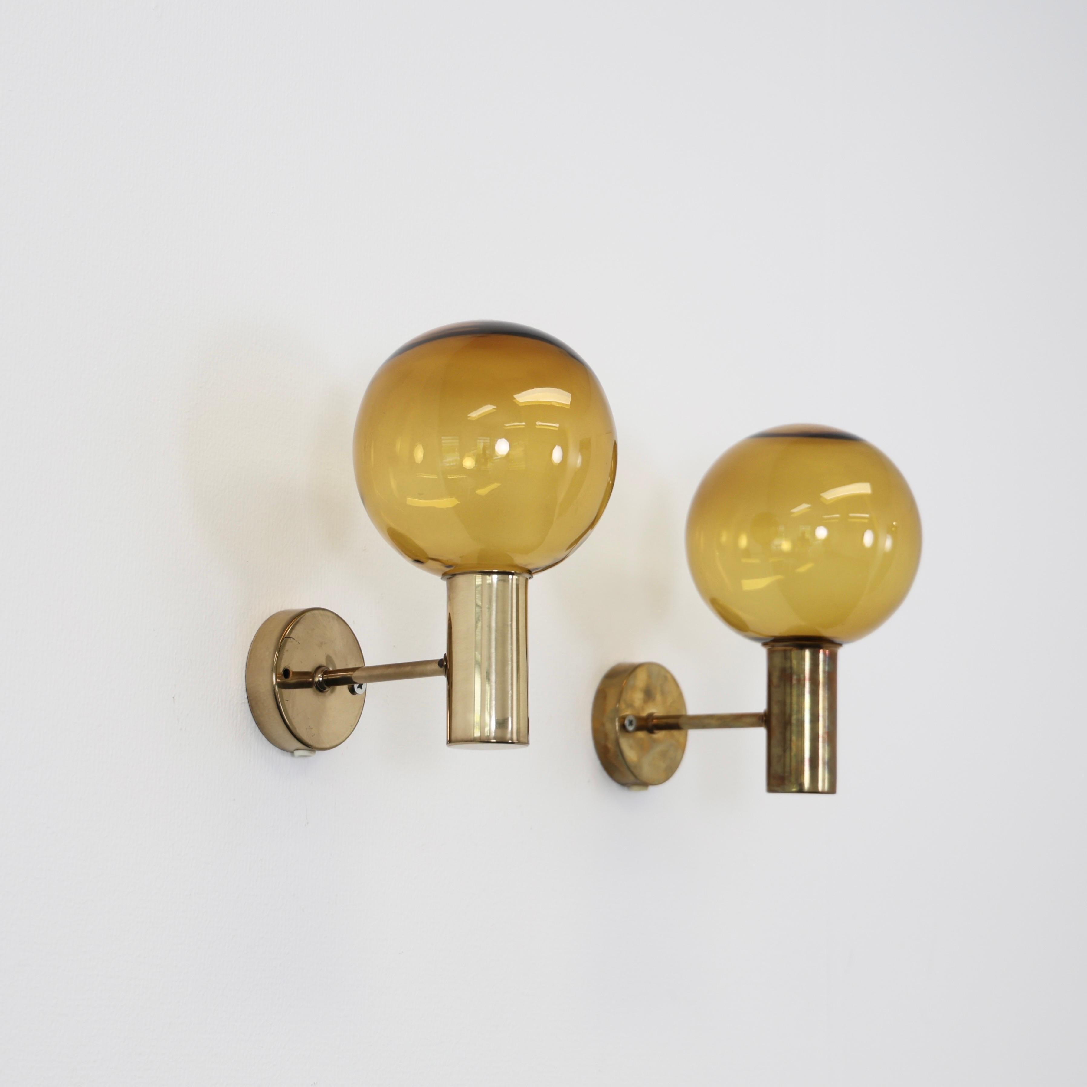 Metà XX secolo Set di lampade in ottone Patricia V149 di Hans-Agne Jakobsson, anni '60, Svezia in vendita