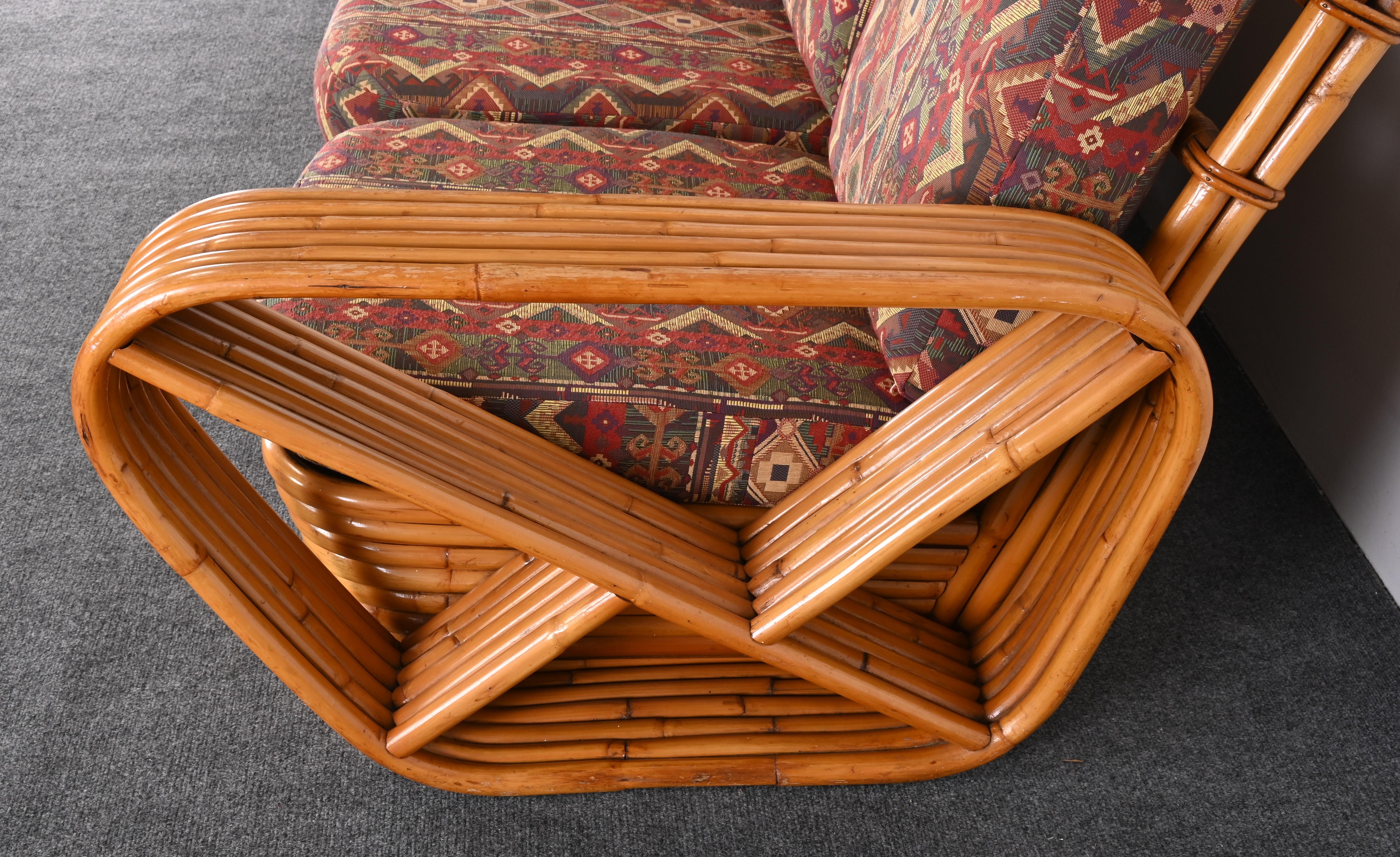 Set of Paul Frankl Style Rattan Furniture, 1940s For Sale 3