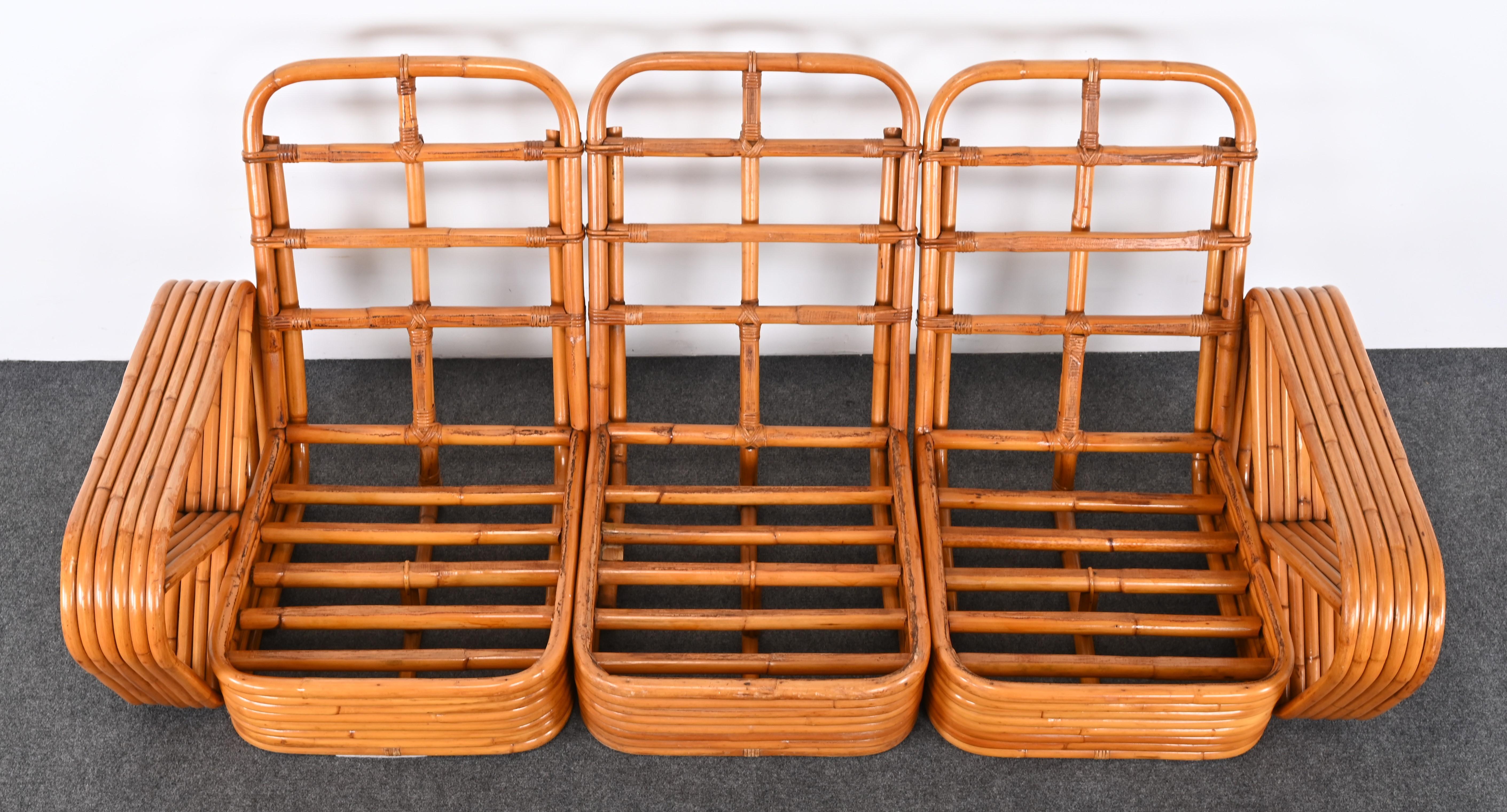 Set of Paul Frankl Style Rattan Furniture, 1940s For Sale 5