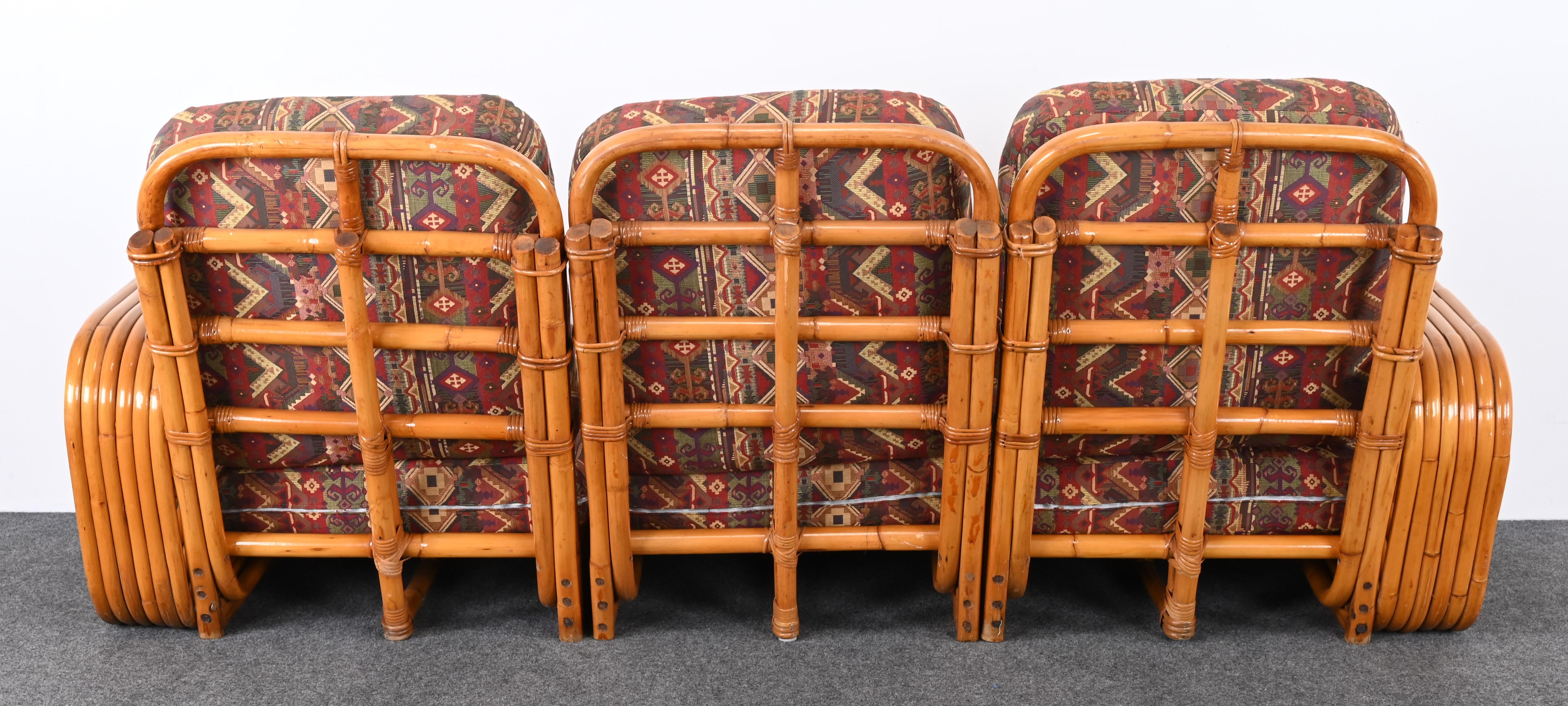 Set of Paul Frankl Style Rattan Furniture, 1940s For Sale 6