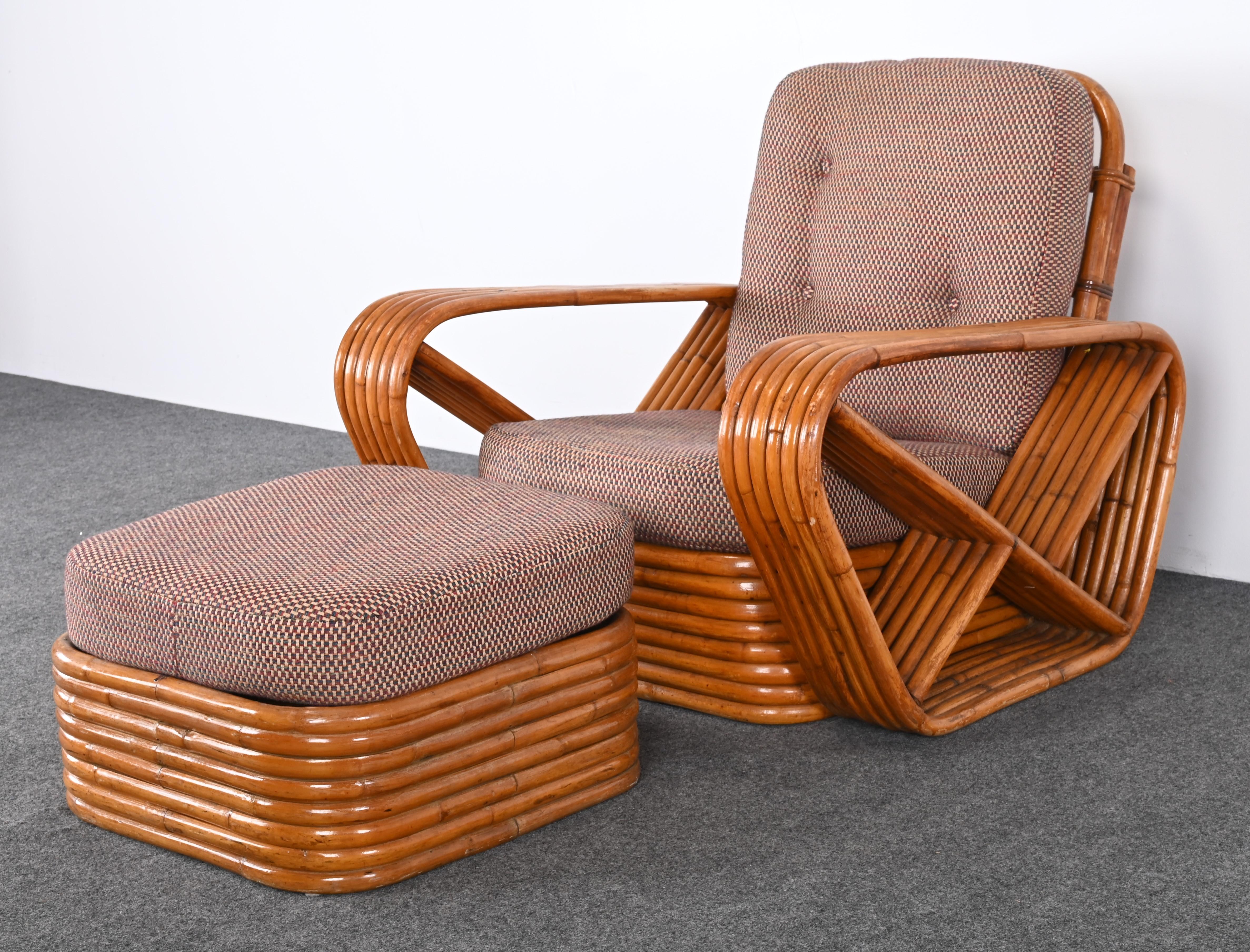 Set of Paul Frankl Style Rattan Furniture, 1940s For Sale 8