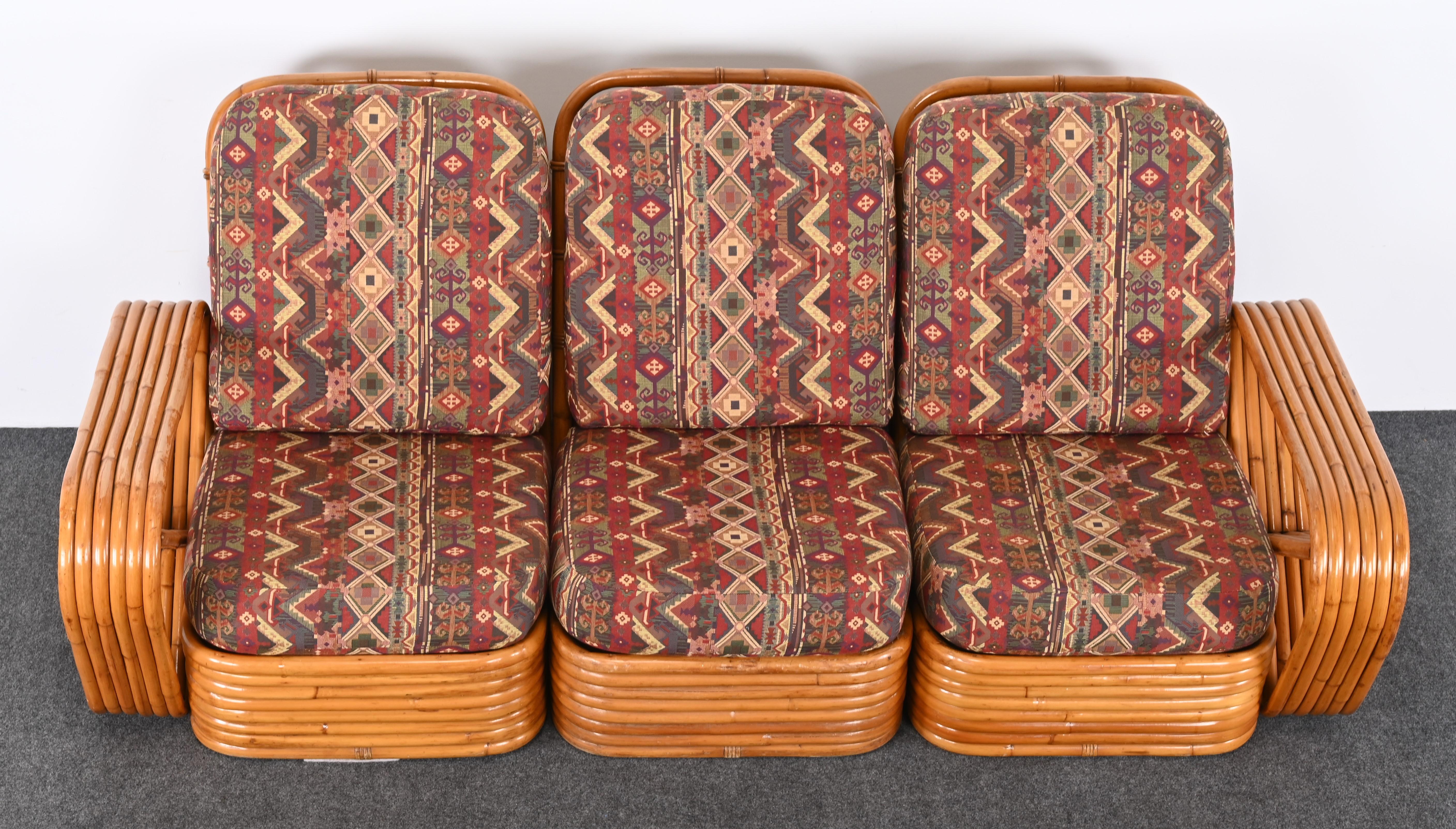 Set of Paul Frankl Style Rattan Furniture, 1940s In Good Condition In Hamburg, PA