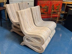 Set of Pencil Reed Rattan Chairs
