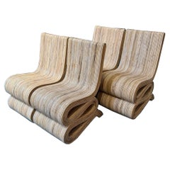 Set of Pencil Reed Rattan Chairs