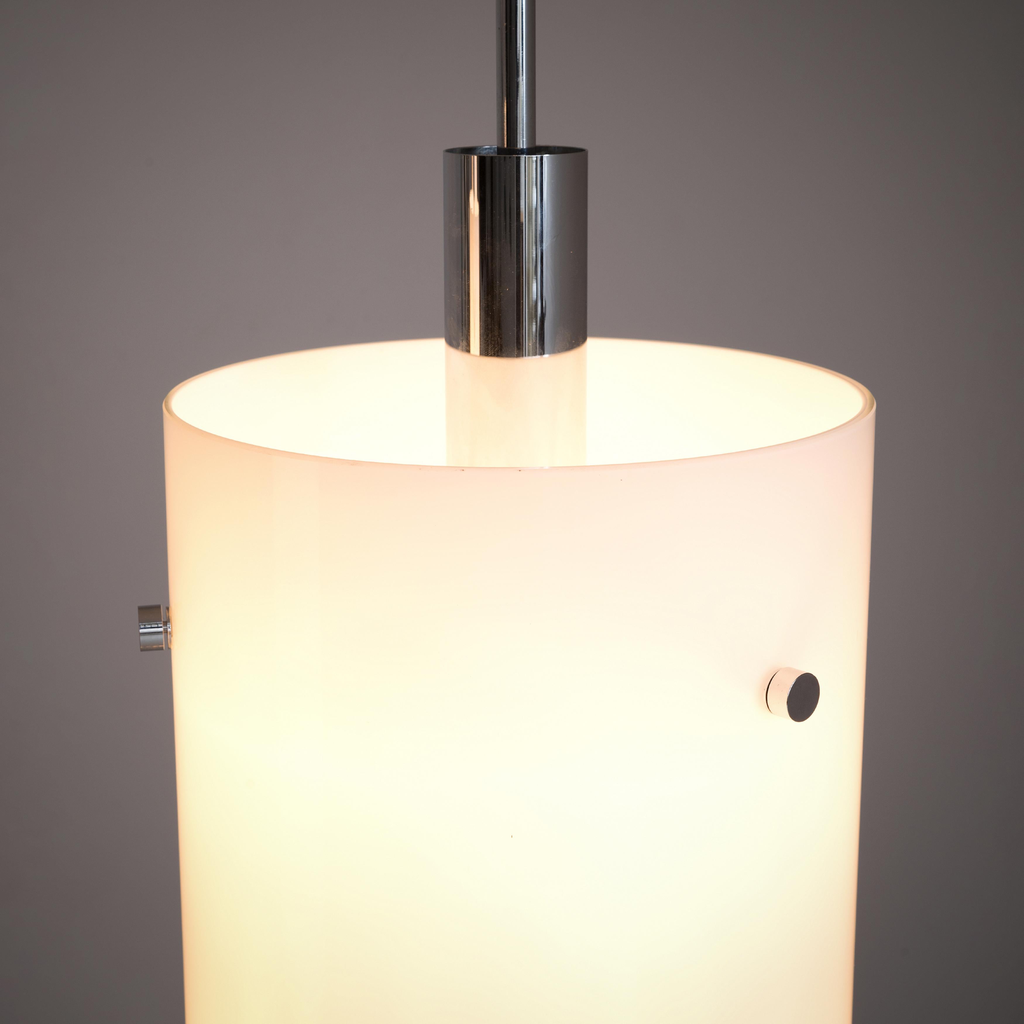 Late 20th Century Pendant Lamps with White Glass Shade