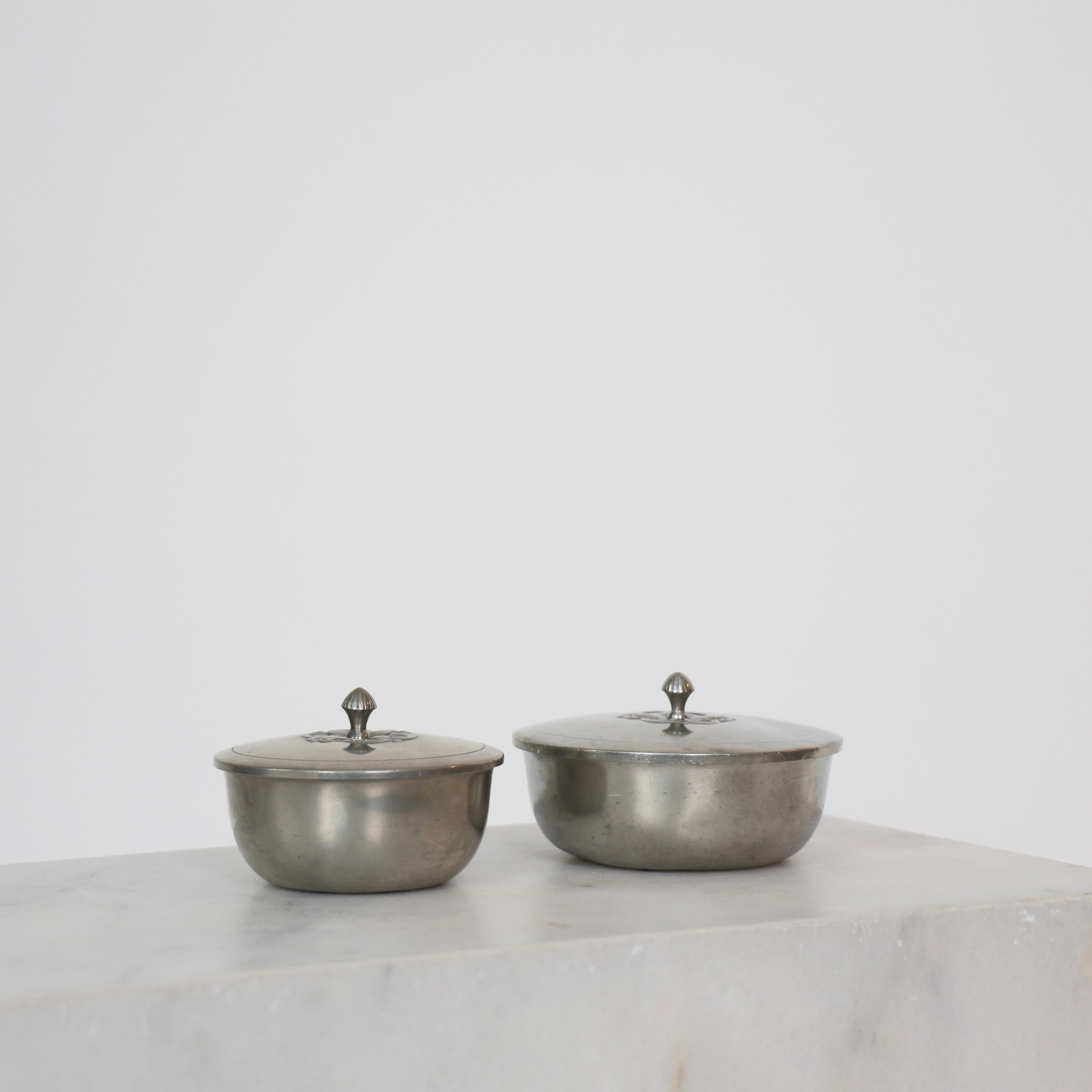 Set of Pewter Bonbonnieres by Just Andersen, 1910s, Denmark For Sale 4