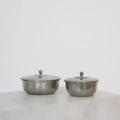 Set of Pewter Bonbonnieres by Just Andersen, 1910s, Denmark