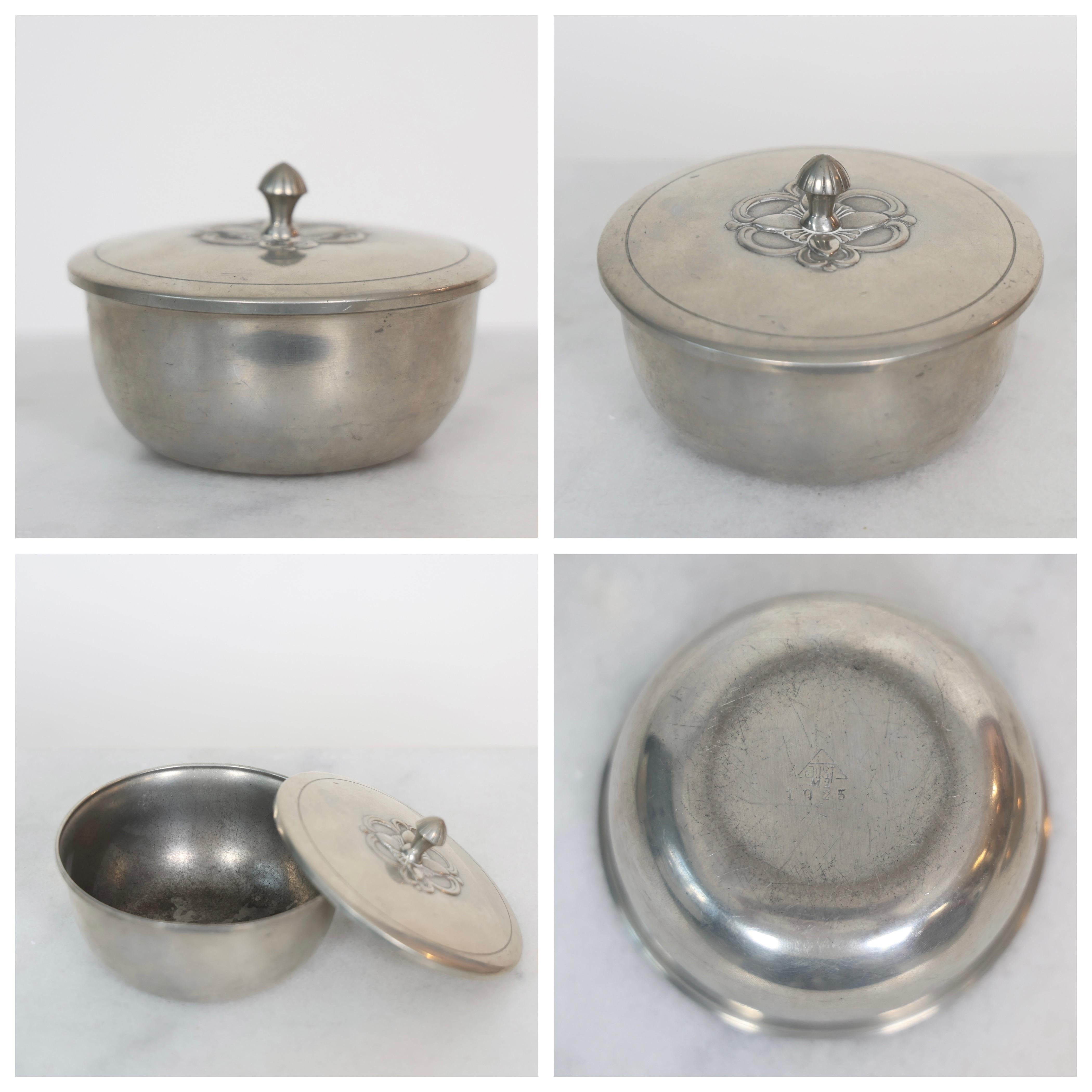 Set of Pewter Bonbonnieres by Just Andersen, 1910s, Denmark For Sale 2