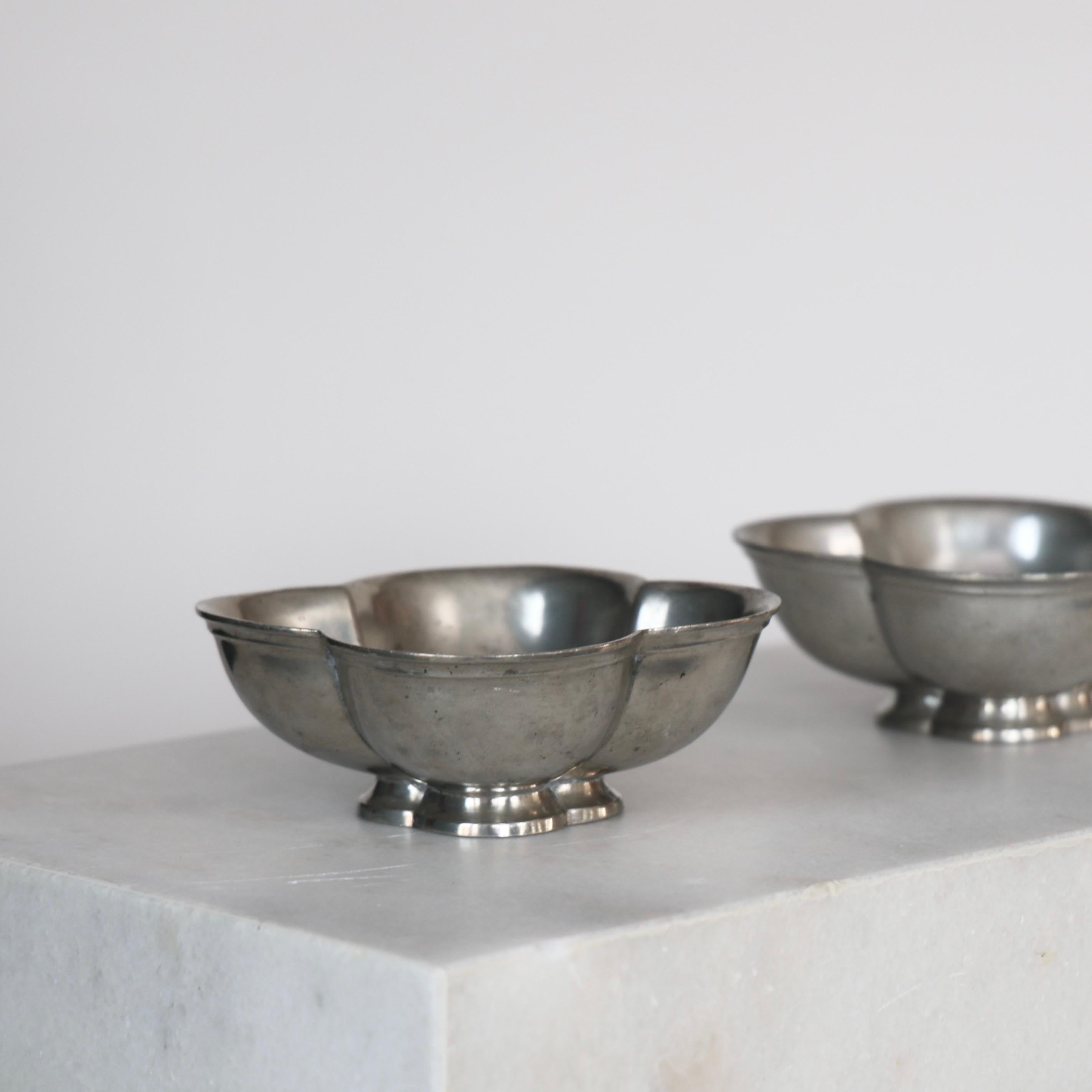 Art Deco Set of Pewter Bowls by Just Andersen, 1920s, Denmark For Sale