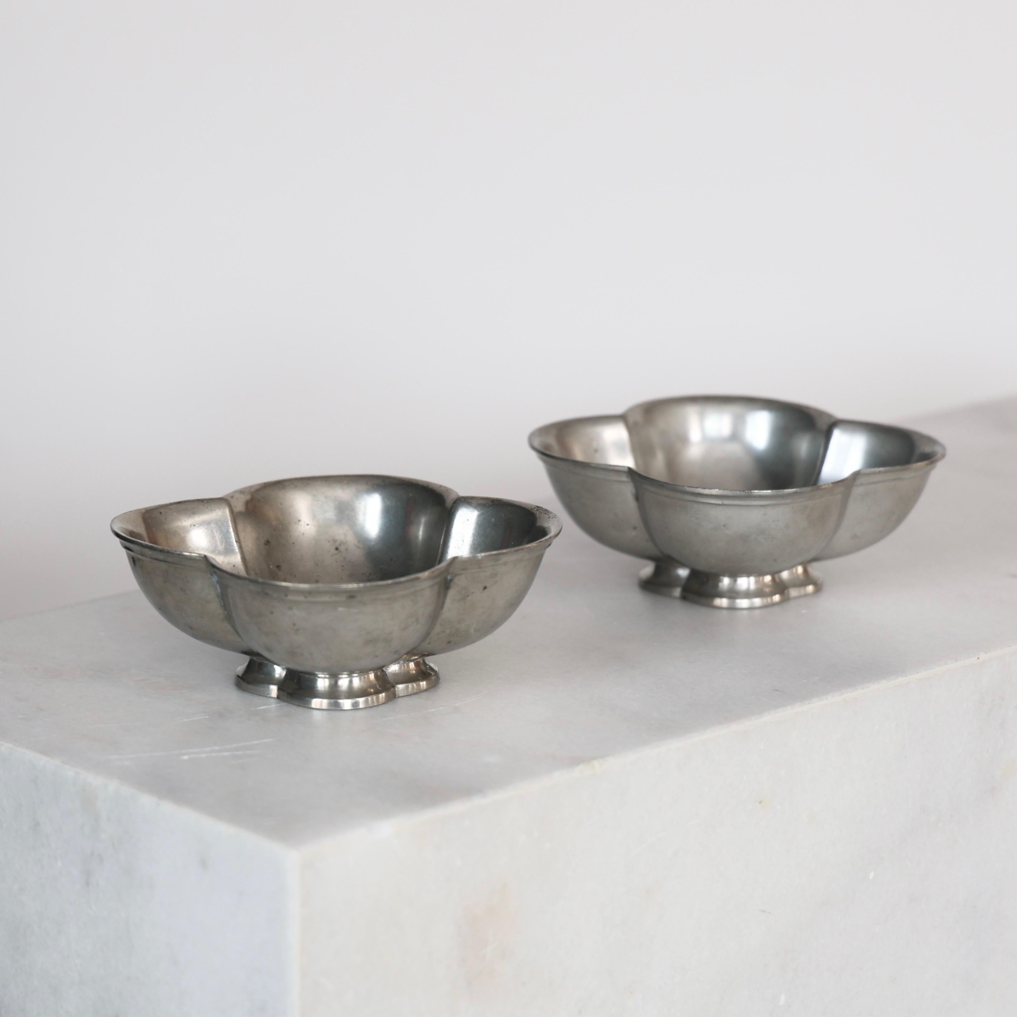 Danish Set of Pewter Bowls by Just Andersen, 1920s, Denmark For Sale