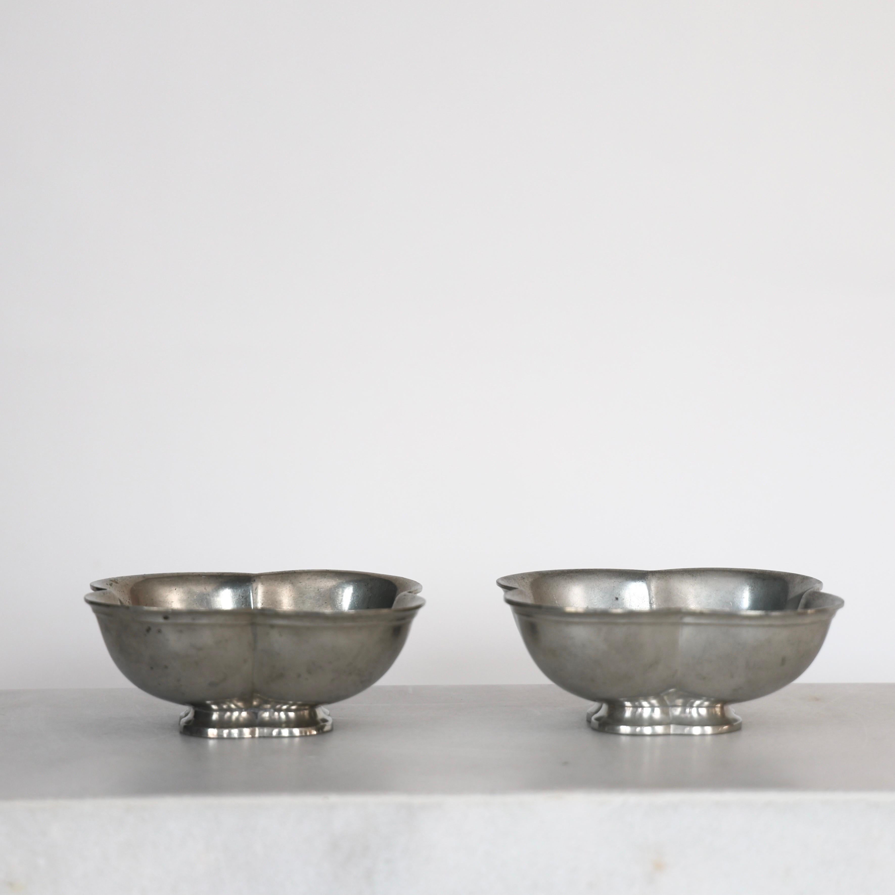Set of Pewter Bowls by Just Andersen, 1920s, Denmark In Fair Condition For Sale In Værløse, DK
