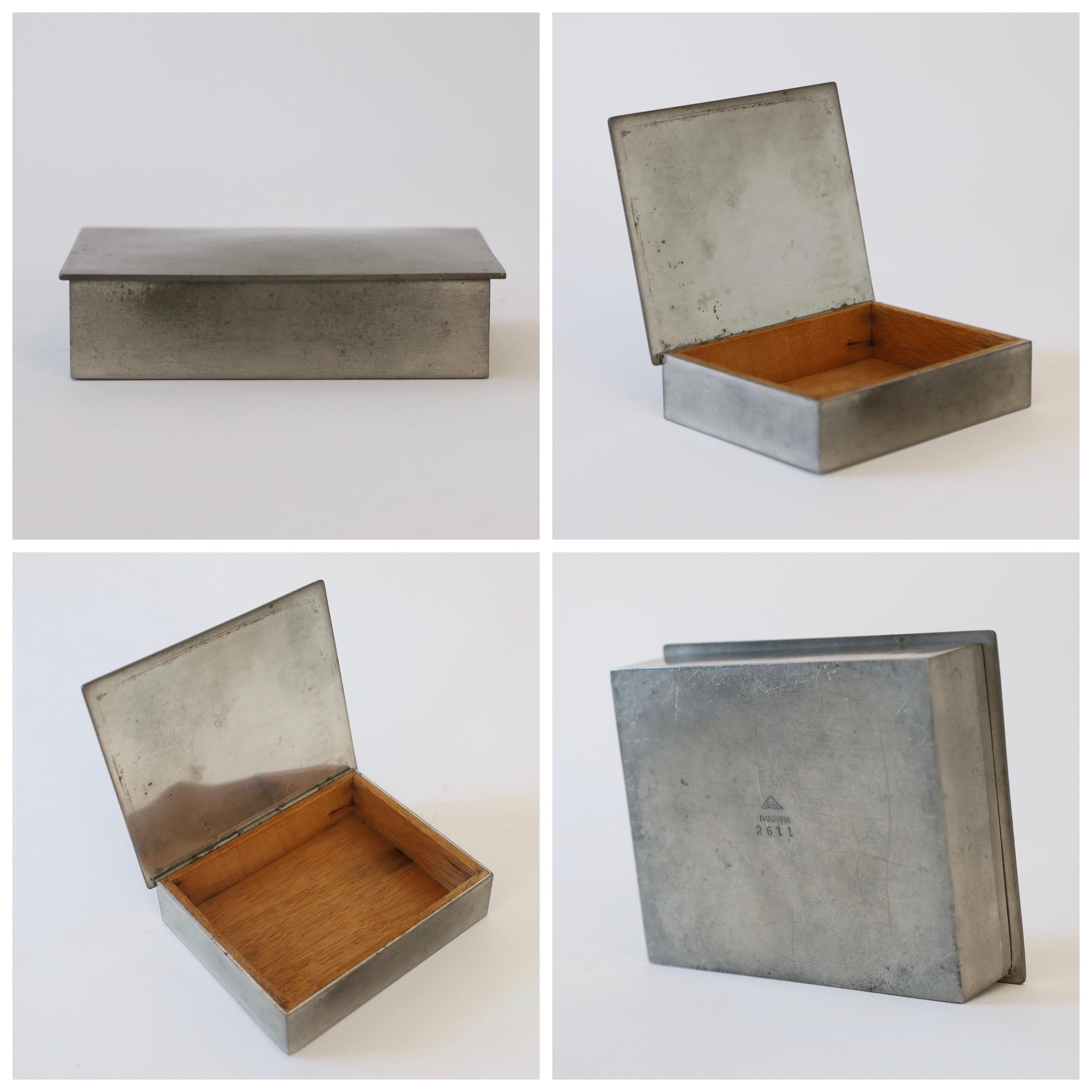 Set of Pewter boxes designed by Arne Erkers for Just Andersen, 1950s, Denmark For Sale 6