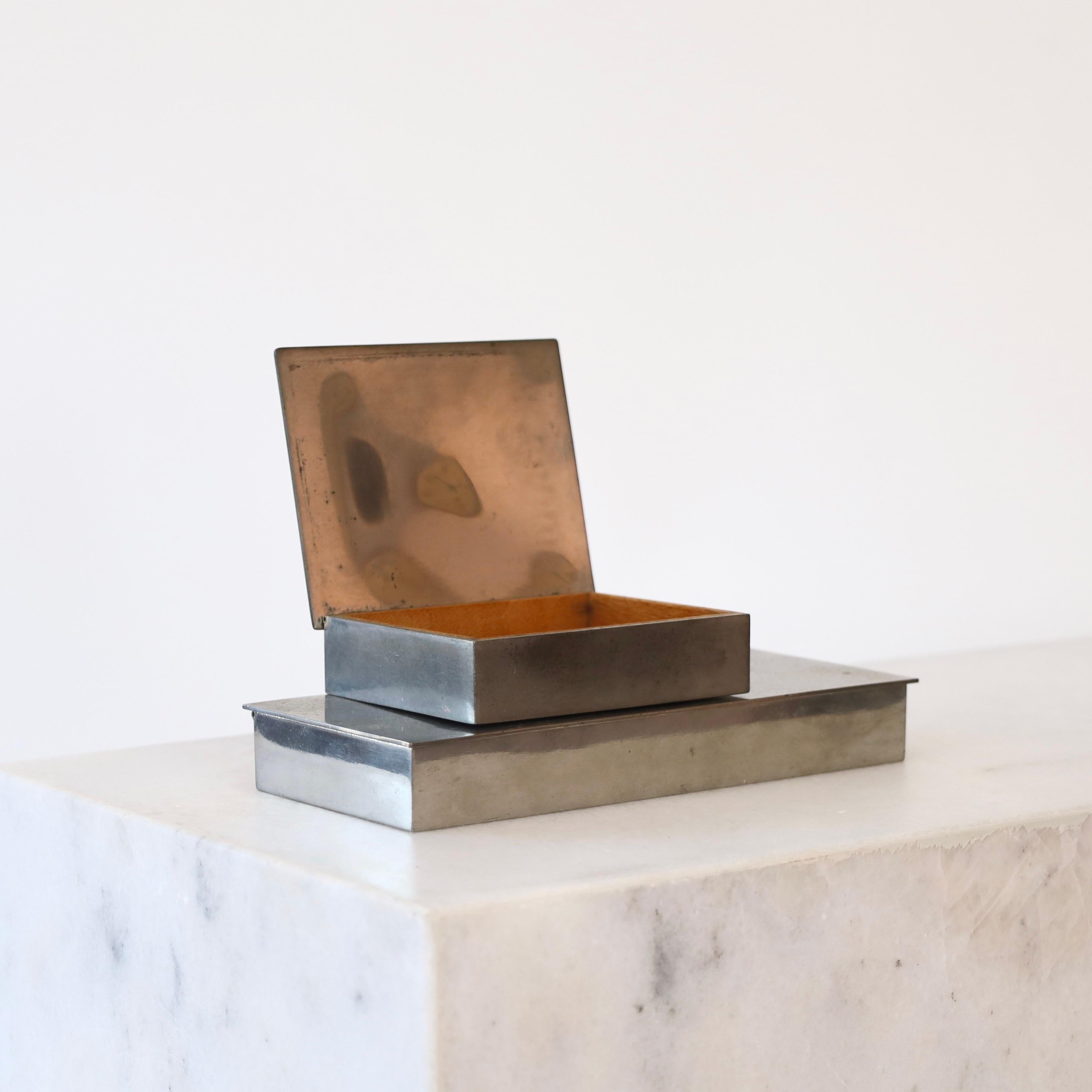 Mid-20th Century Set of Pewter Boxes designed by Arne Erkers for Just Andersen, 1950s, Denmark