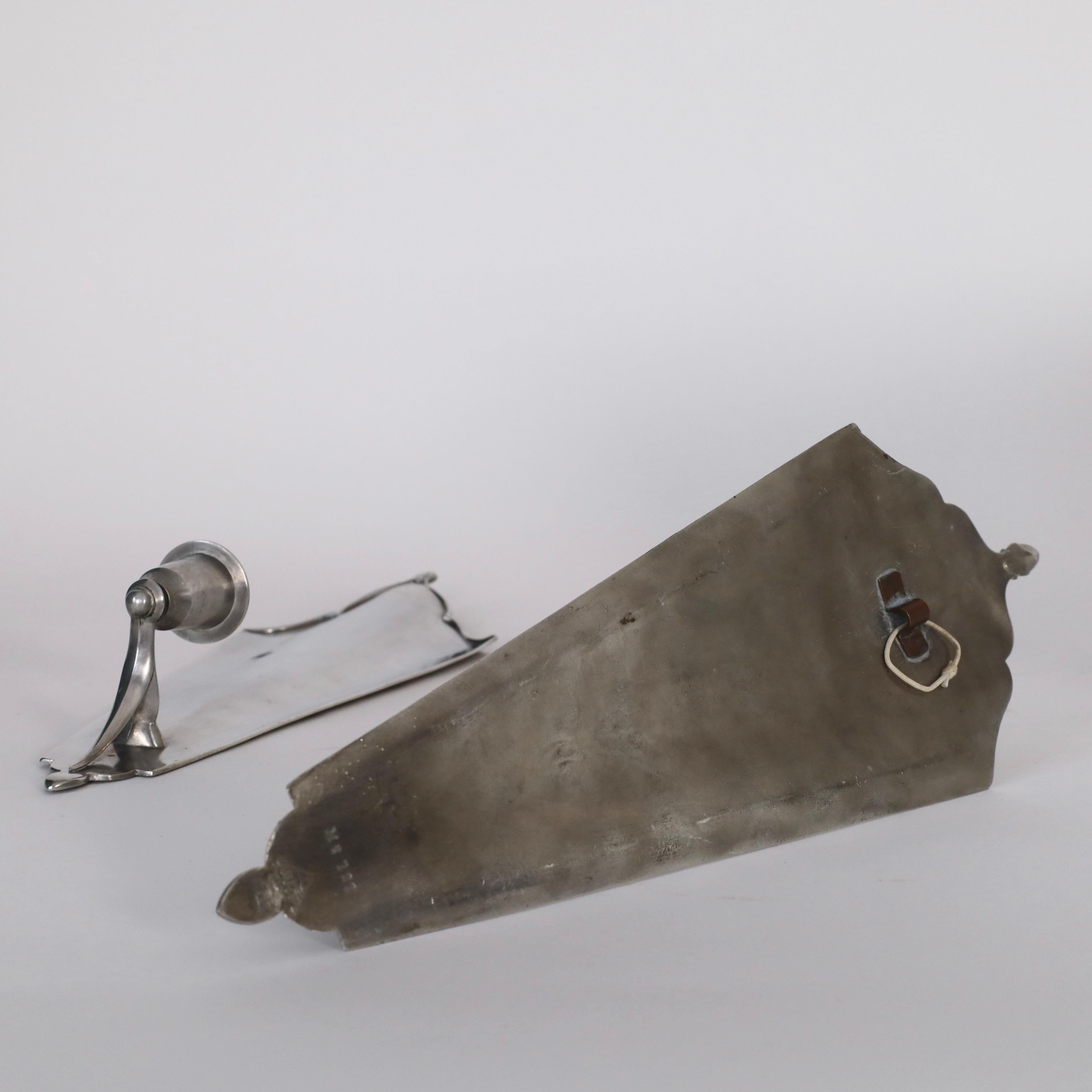 Set of Pewter Candle Sconces by Just Andersen, 1920s, Denmark For Sale 4